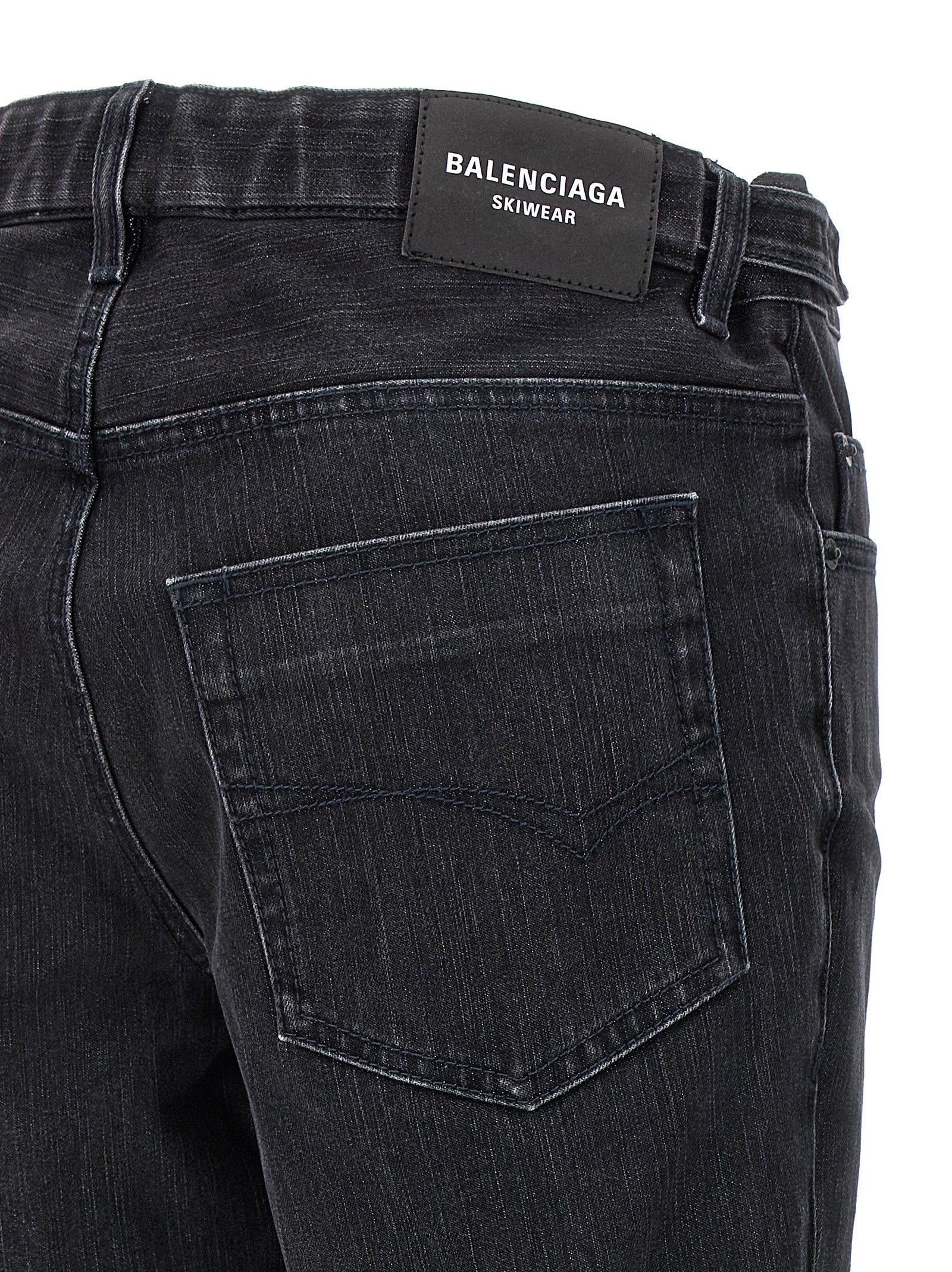 Balenciaga Black Cotton Flared Jeans | Luxury Couture Denim
