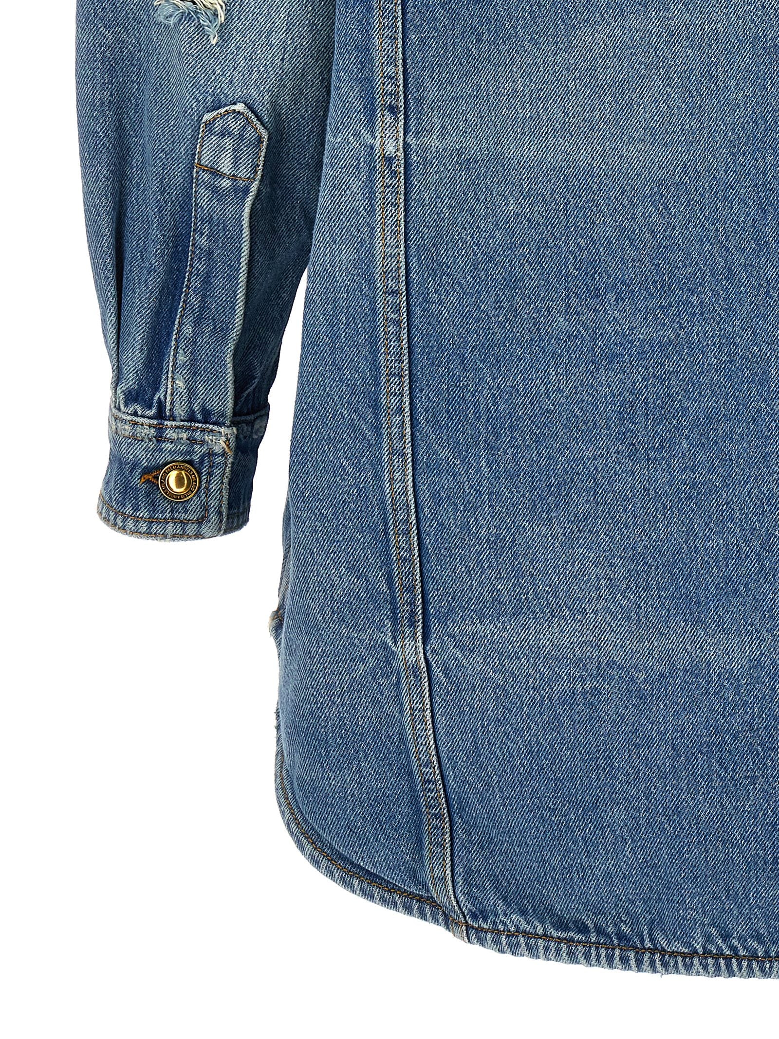 Elevate your wardrobe with the Palm Angels Blue Cotton Denim Jacket, a luxurious blend of artisanal craftsmanship and contemporary style, perfect for discerning tastes.