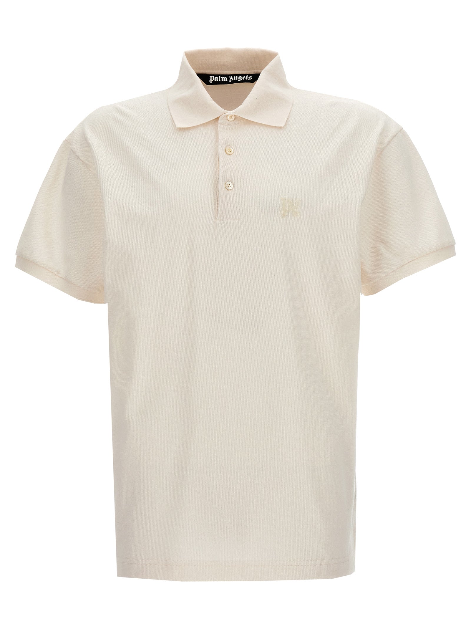 Elevate your wardrobe with the Palm Angels White Polyester Polo Shirt, a masterpiece of Italian craftsmanship that embodies timeless luxury and sophisticated style.