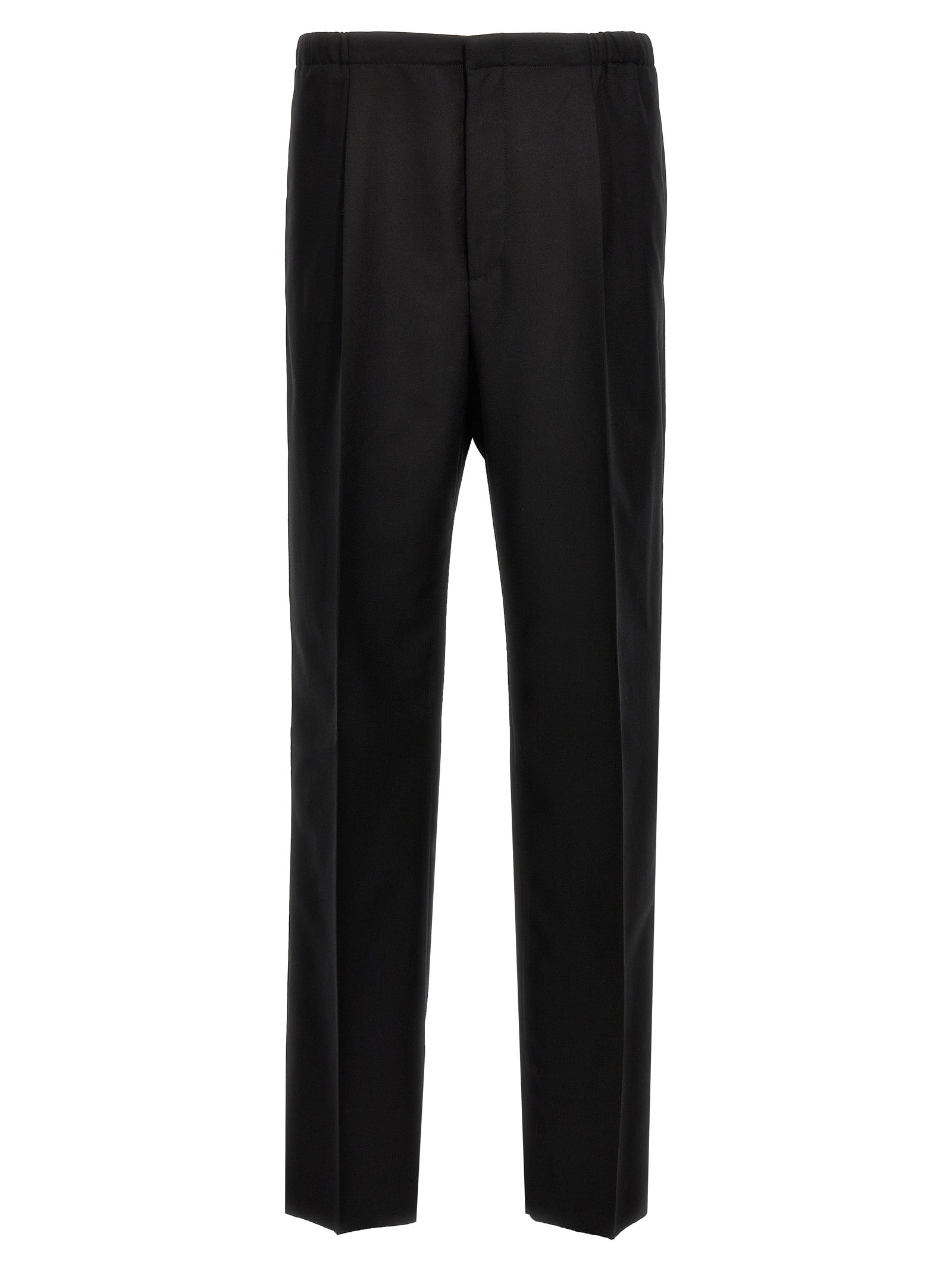 Discover the allure of Fendi's Black Virgin Wool Dress Pants, where exquisite craftsmanship meets timeless elegance, perfect for those who embody sophistication and confidence.