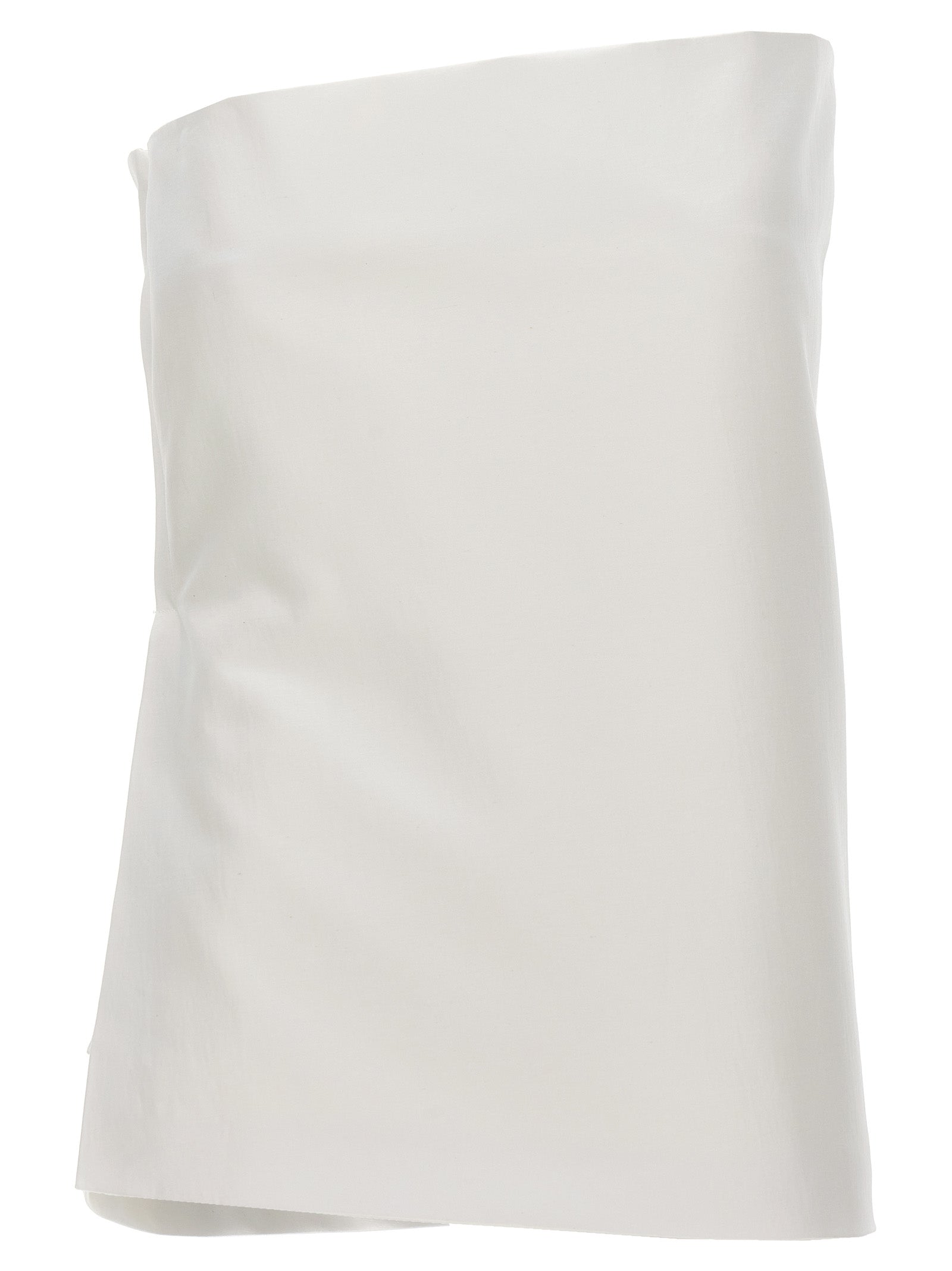 Sportmax White Cotton Blouse - Luxury Off-the-Shoulder Elegance
