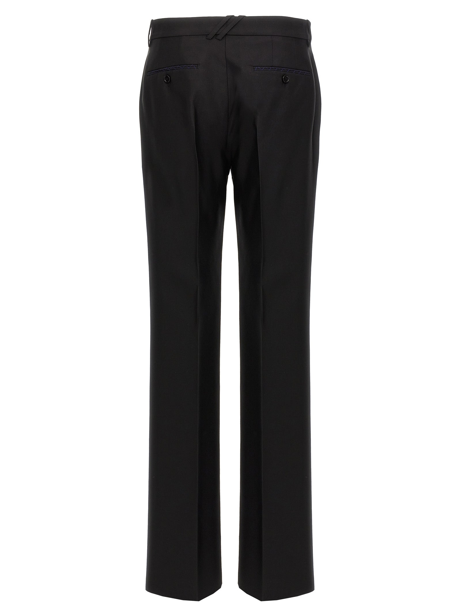 Burberry Black Virgin Wool Dress Pants – Artisanal Luxury Tailoring