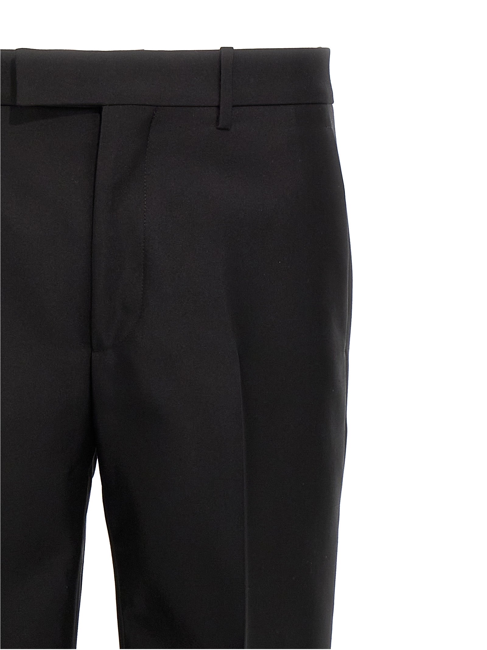 Burberry Black Virgin Wool Dress Pants – Artisanal Luxury Elegance