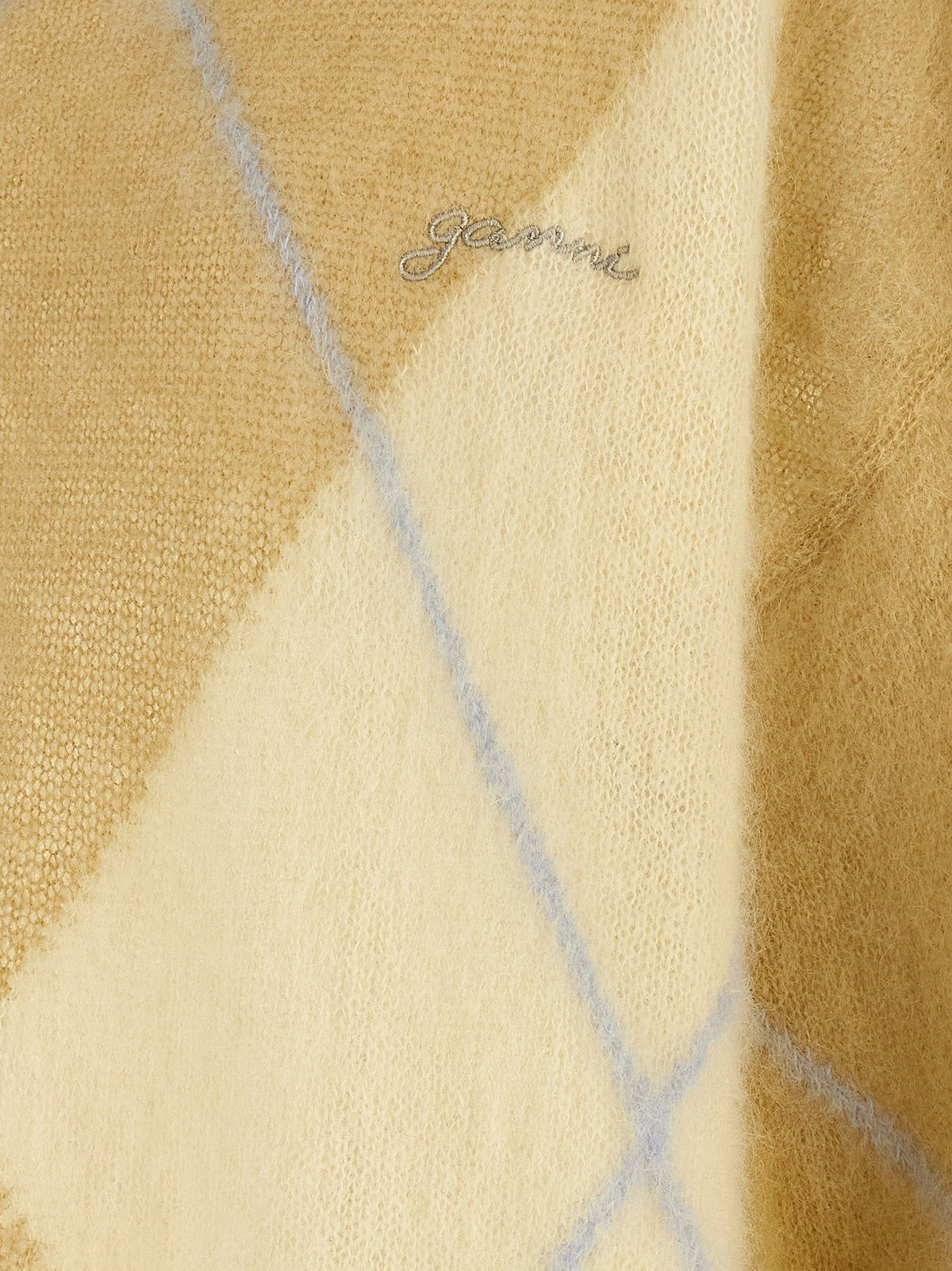 Ganni Bicolor Wool Cardigan - Luxurious Mohair Blend Elegance