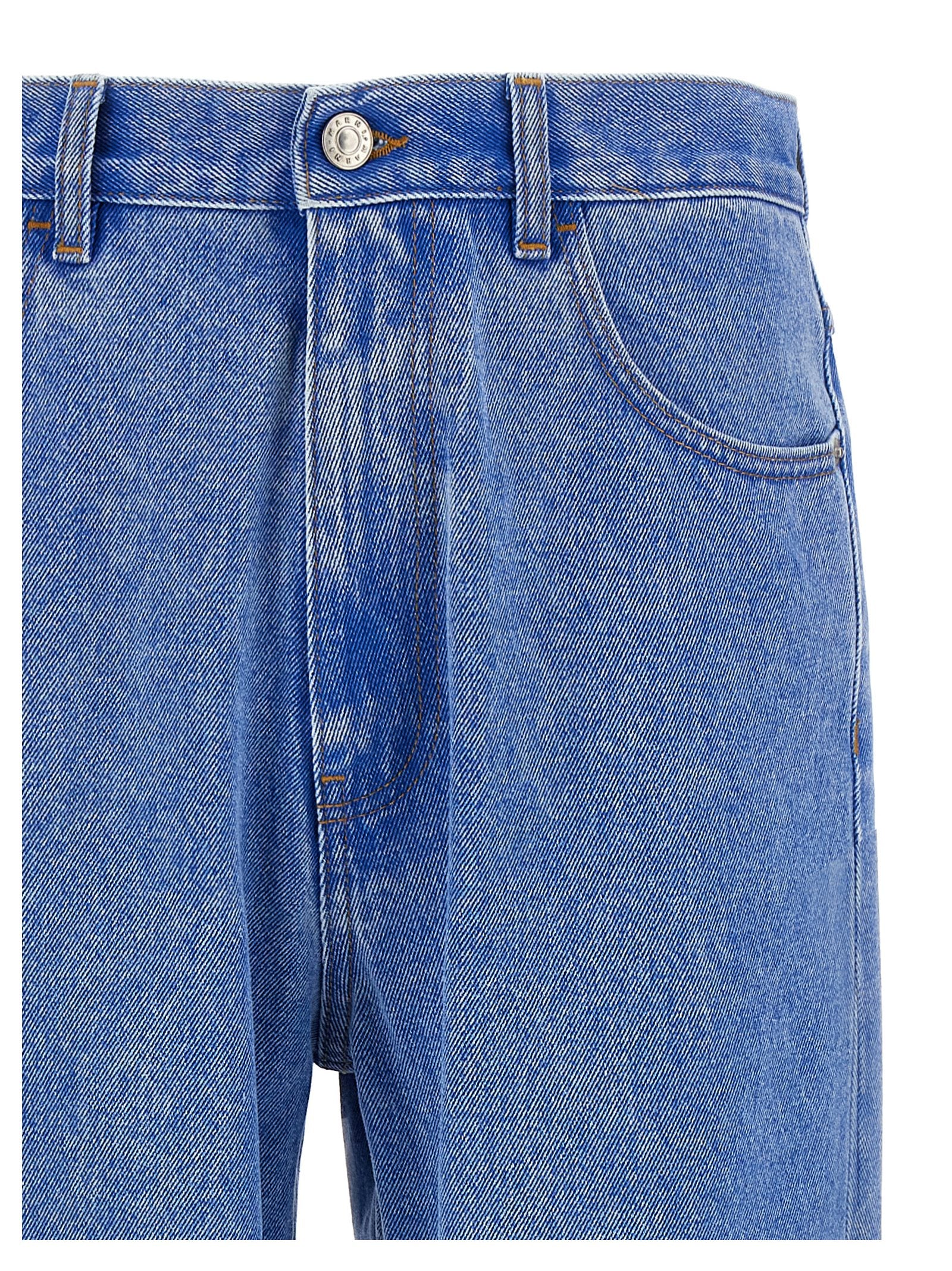 Discover the Marni Blue Cotton Jeans Denim, a masterpiece of Italian craftsmanship in luxurious bleached coated denim, perfect for the discerning individual seeking timeless sophistication.