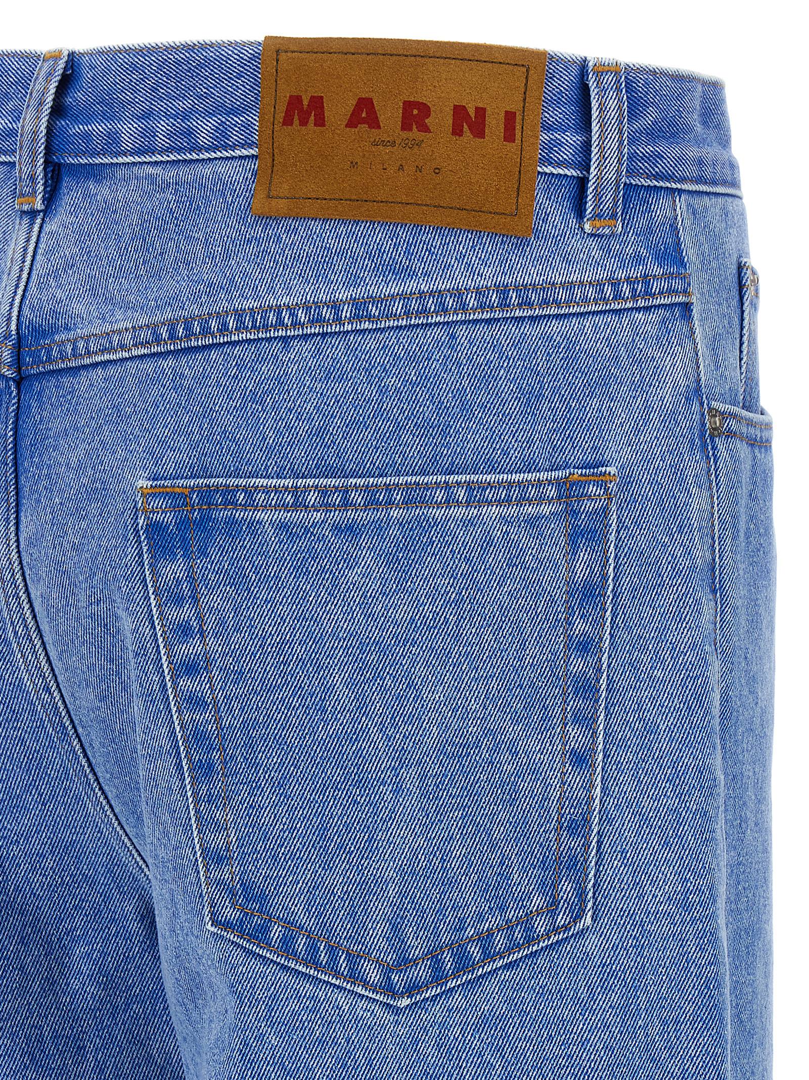 Discover the allure of Marni Blue Cotton Jeans Denim, crafted in Italy from premium cotton, embodying luxury and sophistication for the discerning individual.