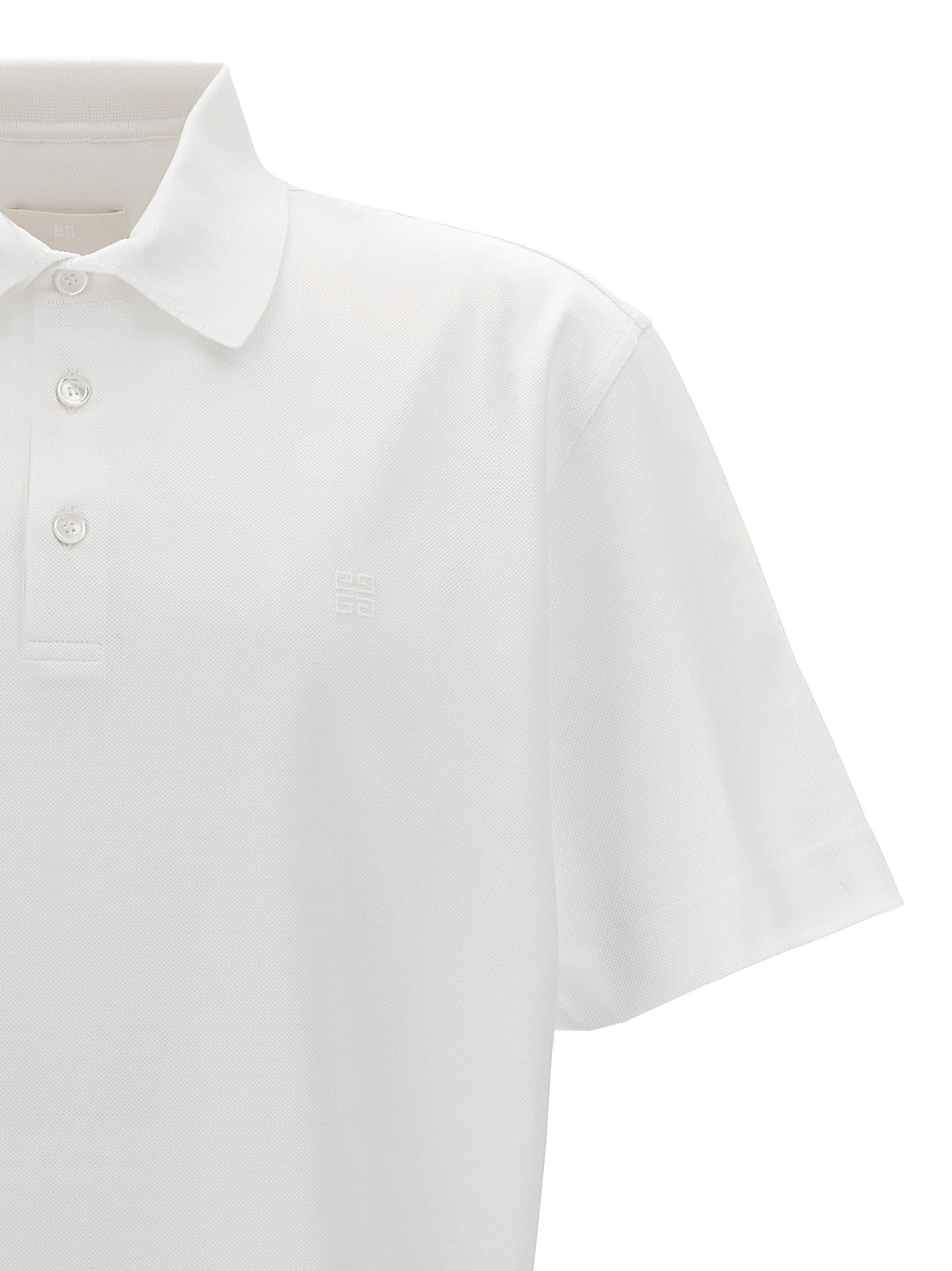 Givenchy White Cotton Polo Shirt | Luxurious Designer Fashion