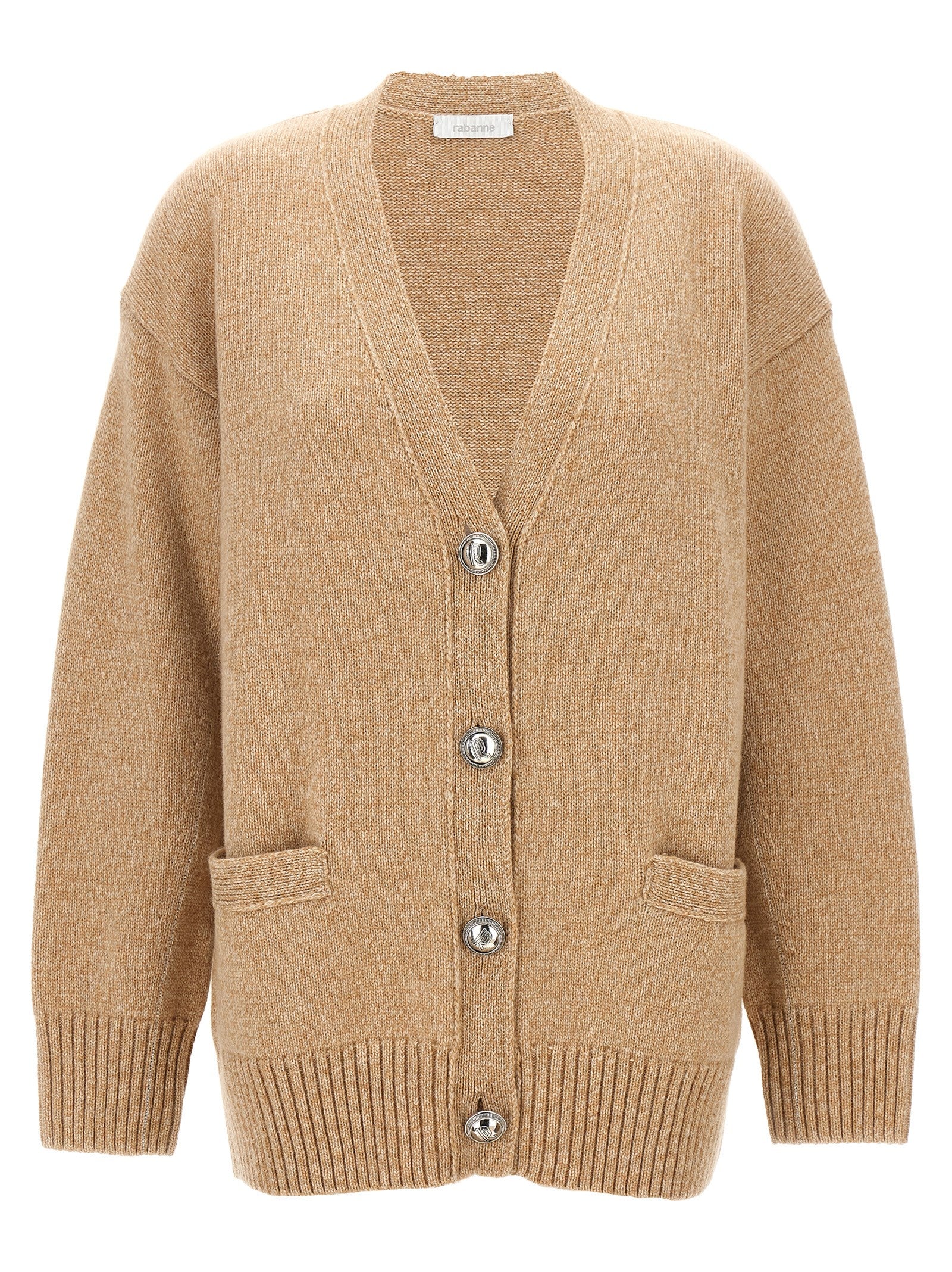 Paco Rabanne Beige Wool Cardigan