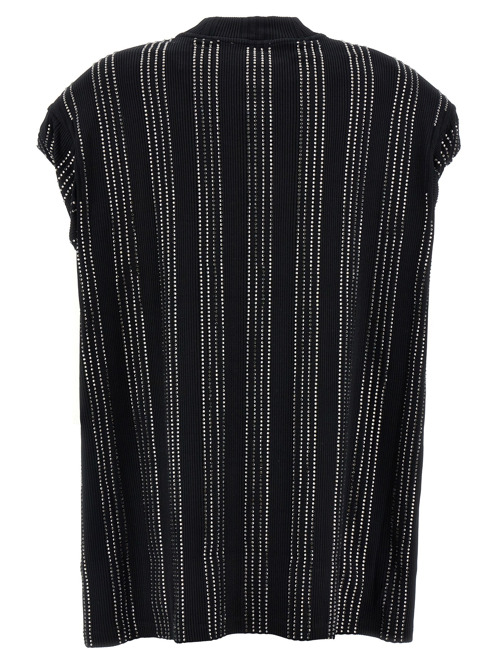 Discover The Attico Black Cotton Short Dress, a luxurious couture piece crafted from 100% cotton jersey, designed to elevate your elegance and allure for any occasion.