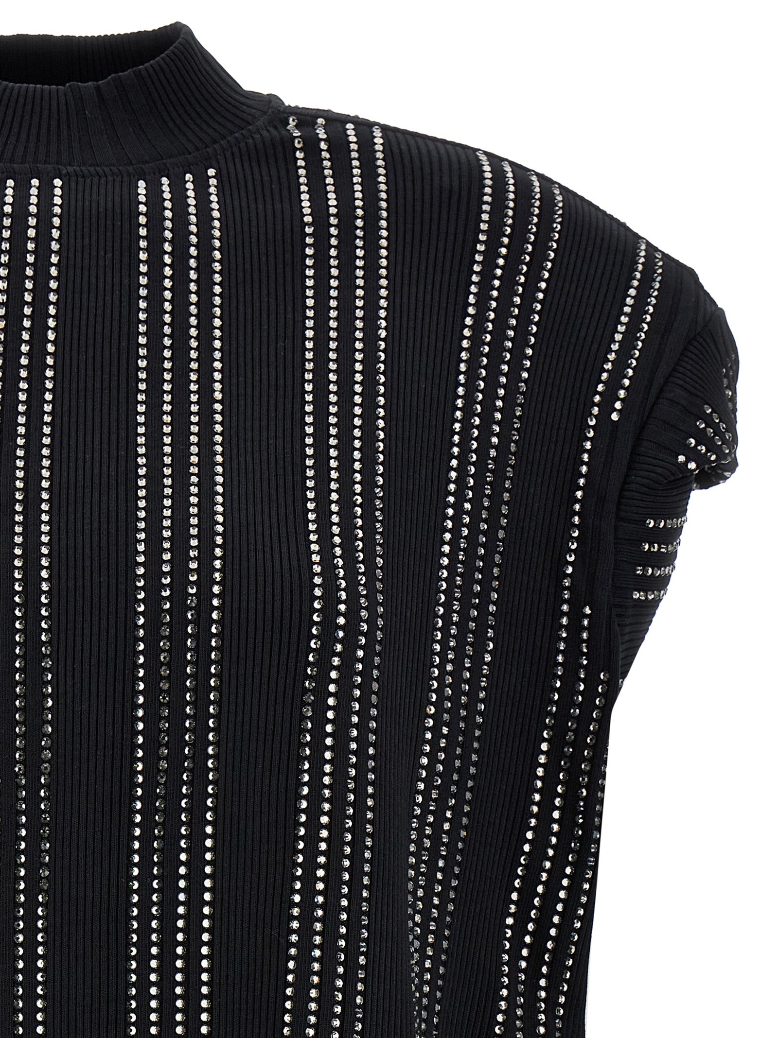 Discover The Attico Black Cotton Short Dress, a luxurious couture piece crafted from premium cotton jersey, designed to elevate your elegance and allure.
