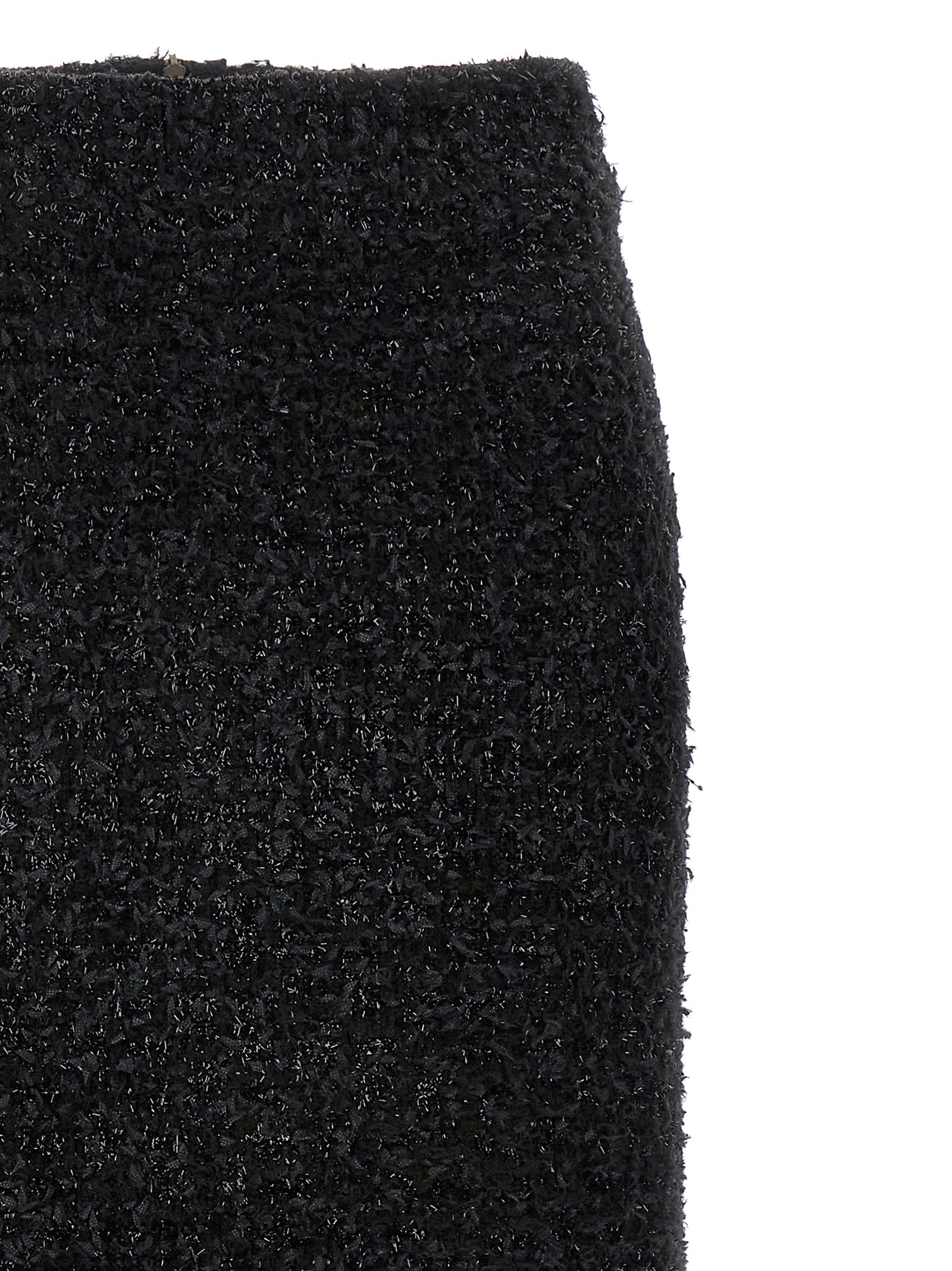 Balenciaga Black Cotton Midi Skirt - Artisanal Luxury Elegance