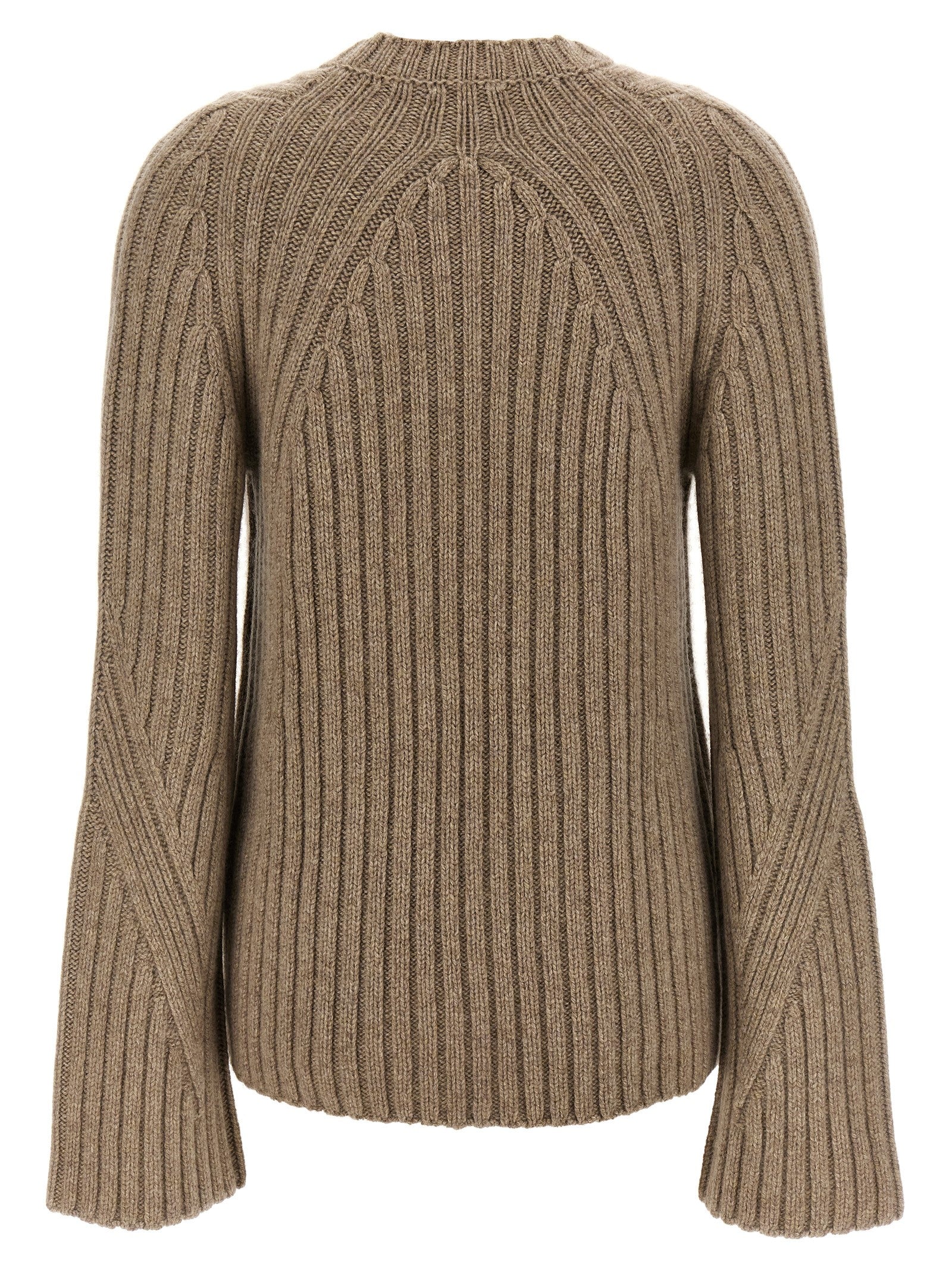 Indulge in the Khaite Beige Cashmere Cardigan, a masterpiece of Mongolian cashmere, embodying timeless elegance and unparalleled luxury for the discerning individual.