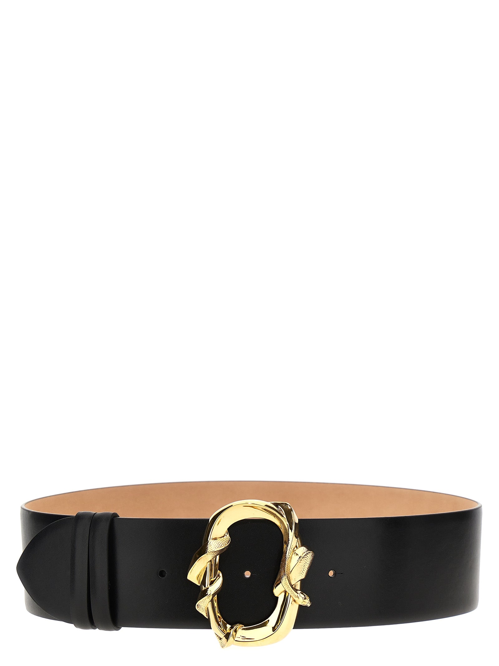 Alexander McQueen Black Cowhide Regular Belt