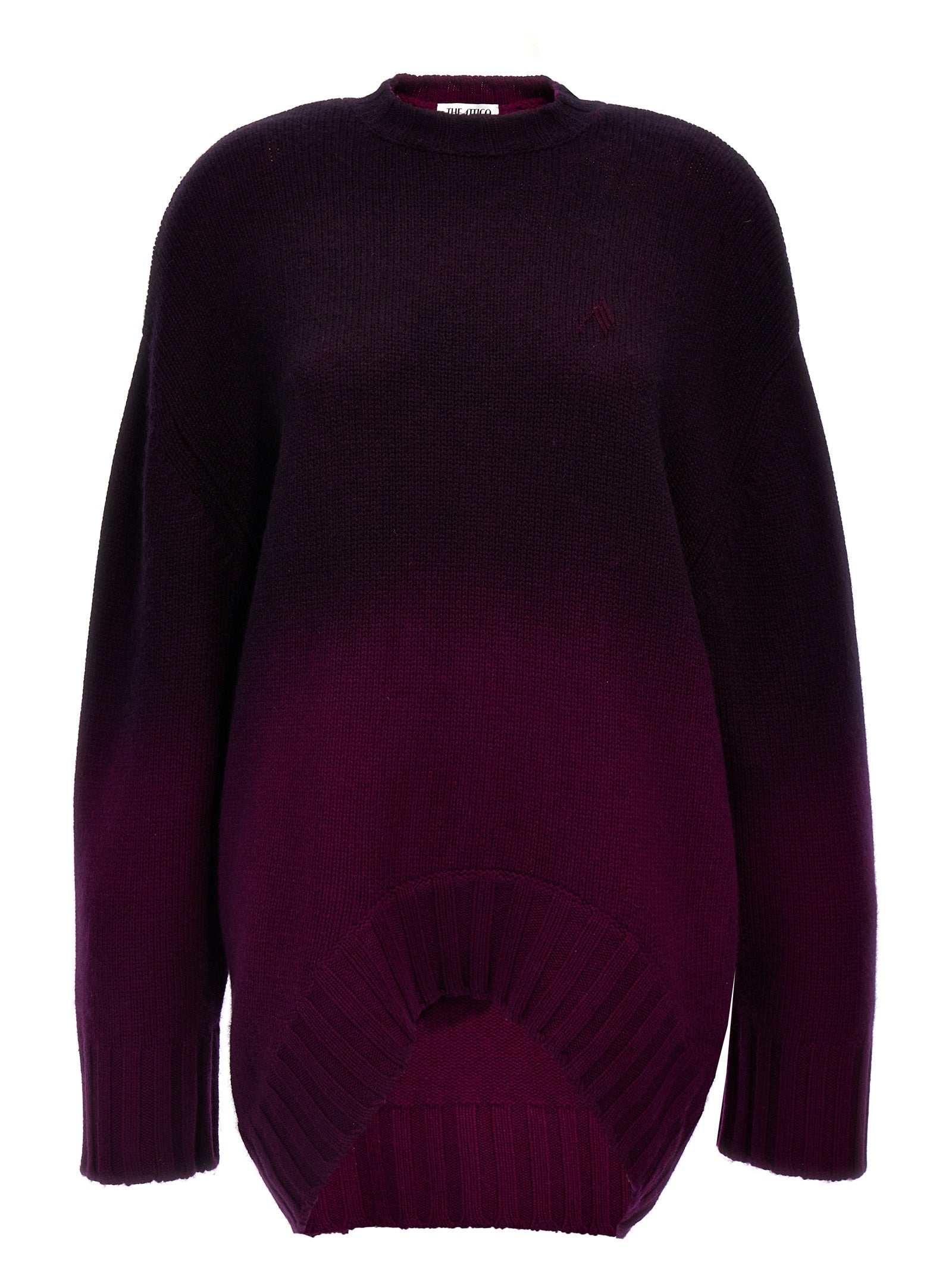 Indulge in The Attico Purple Wool Short Dress, a luxurious blend of wool and cashmere, embodying sophistication and timeless elegance for the discerning individual.