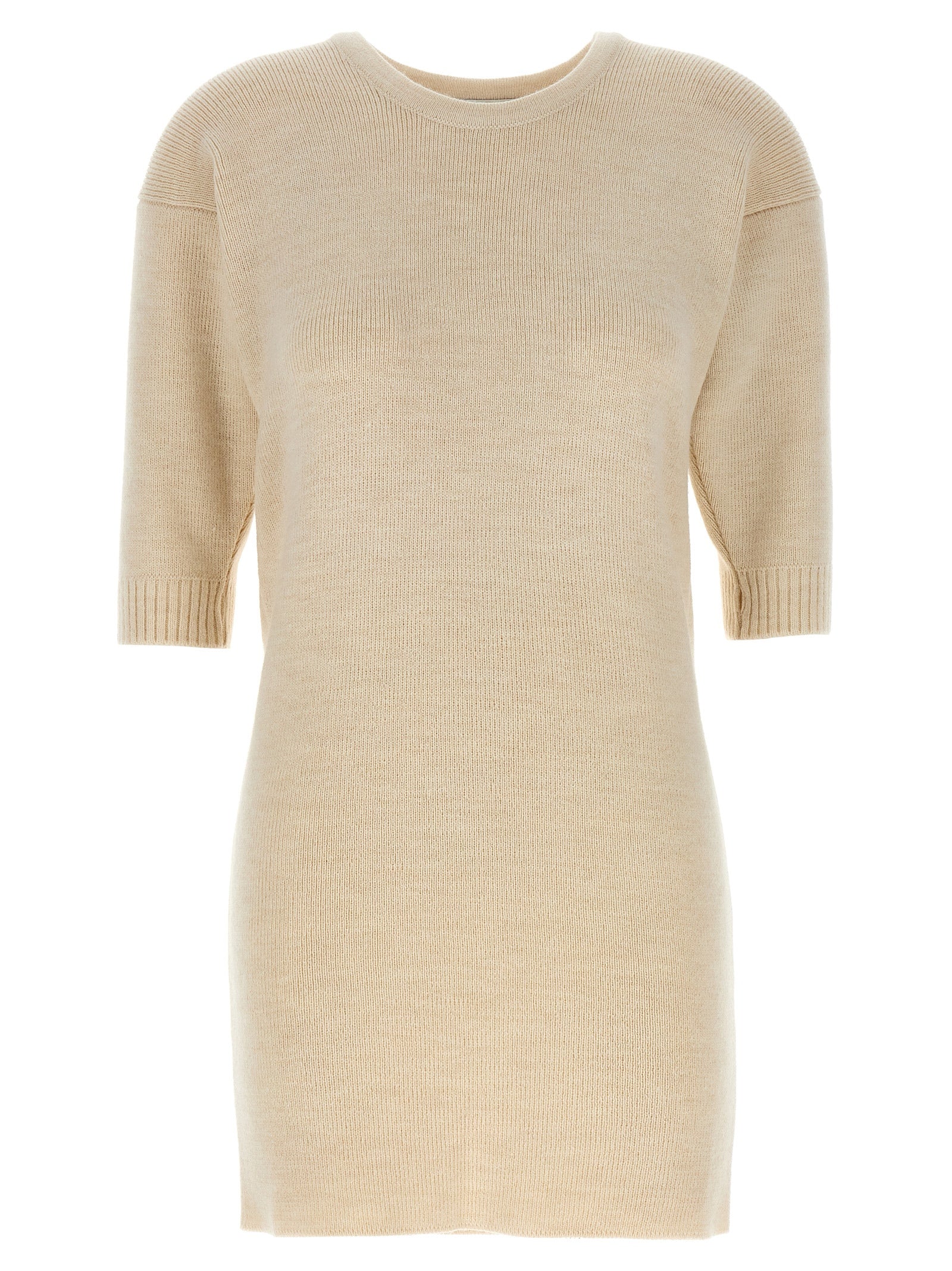Discover the Lemaire White Acetate Short Dress, a luxurious blend of alpaca and wool, embodying modern sophistication and timeless elegance for the discerning individual.