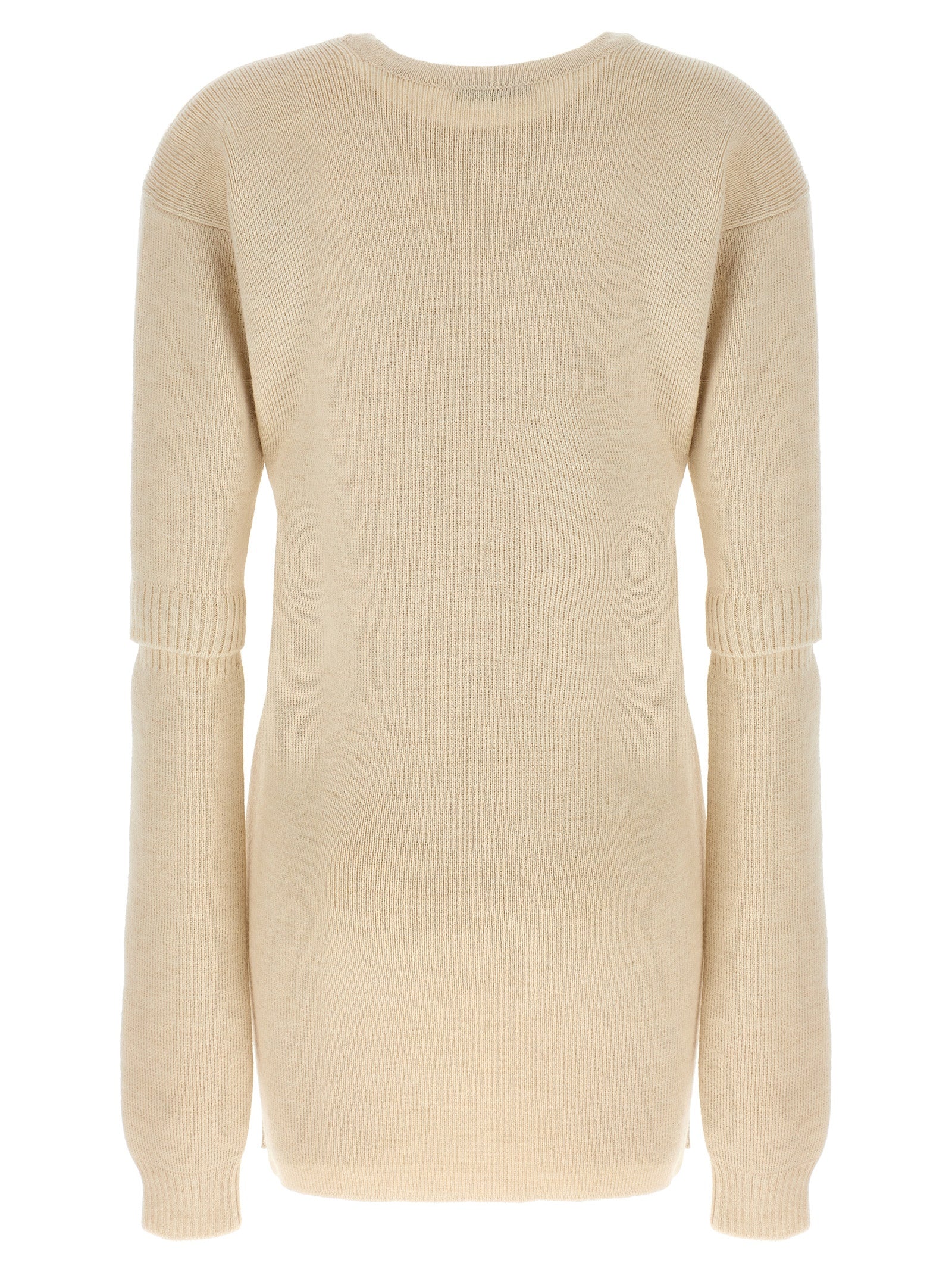 Elevate your elegance with Lemaire's White Acetate Short Dress, a luxurious blend of alpaca and wool, embodying modern sophistication and timeless allure.