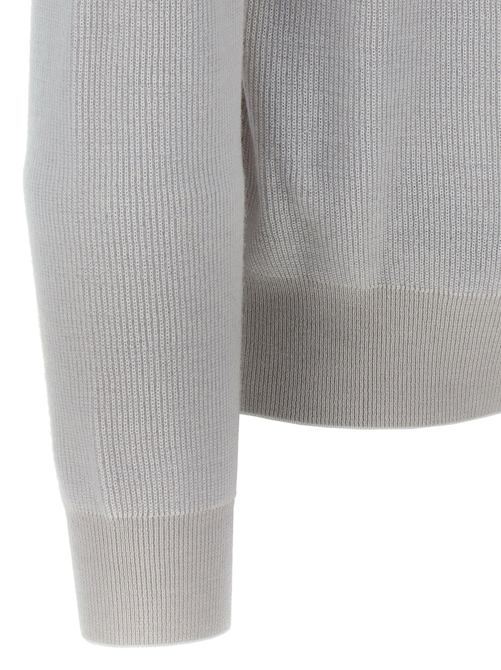 Brioni White Cashmere Cardigan - Designer Luxury Couture