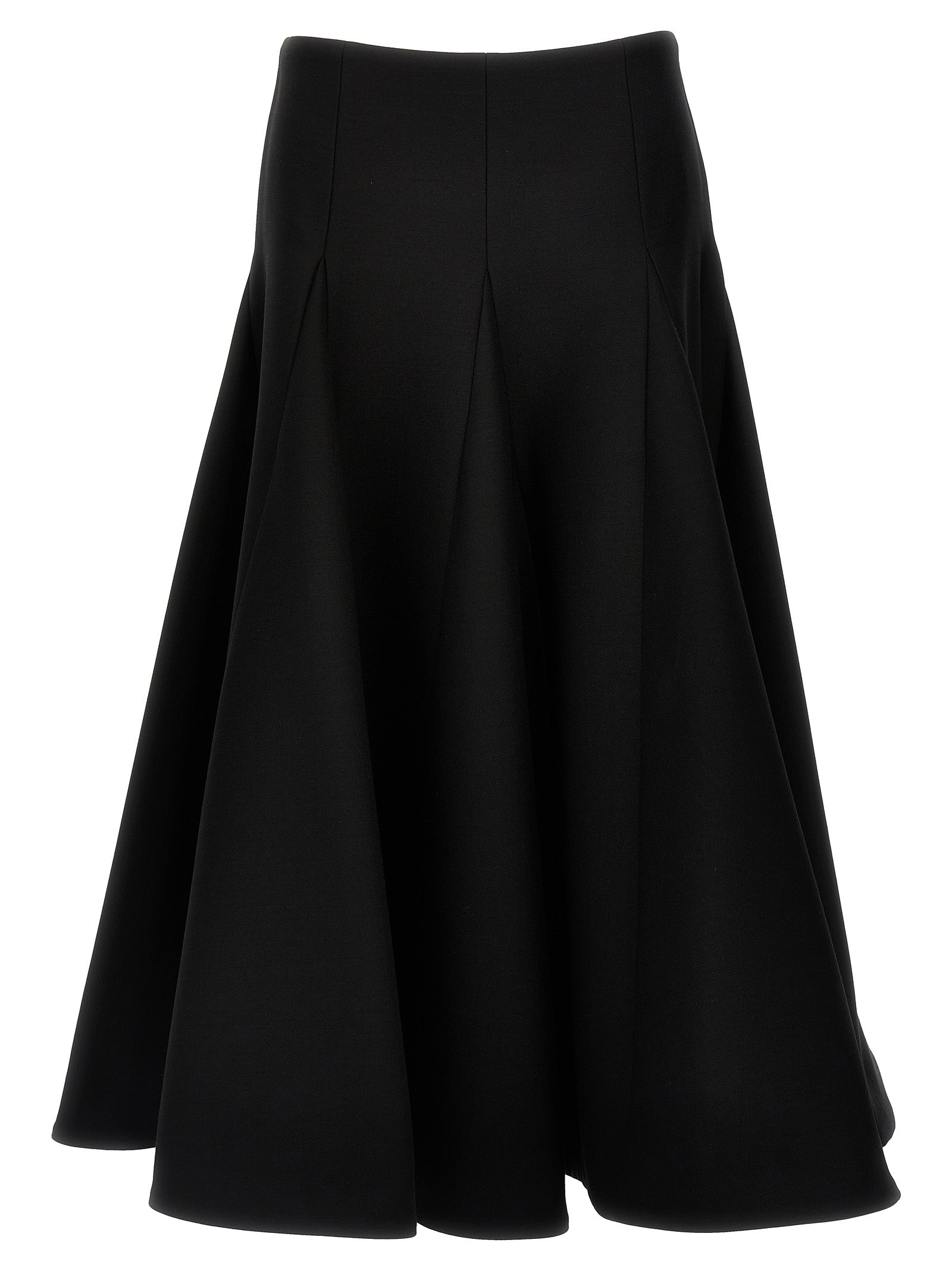 Elevate your wardrobe with the Valentino Garavani Black Virgin Wool Mini Skirt, a masterpiece of couture elegance crafted from luxurious virgin wool and silk.