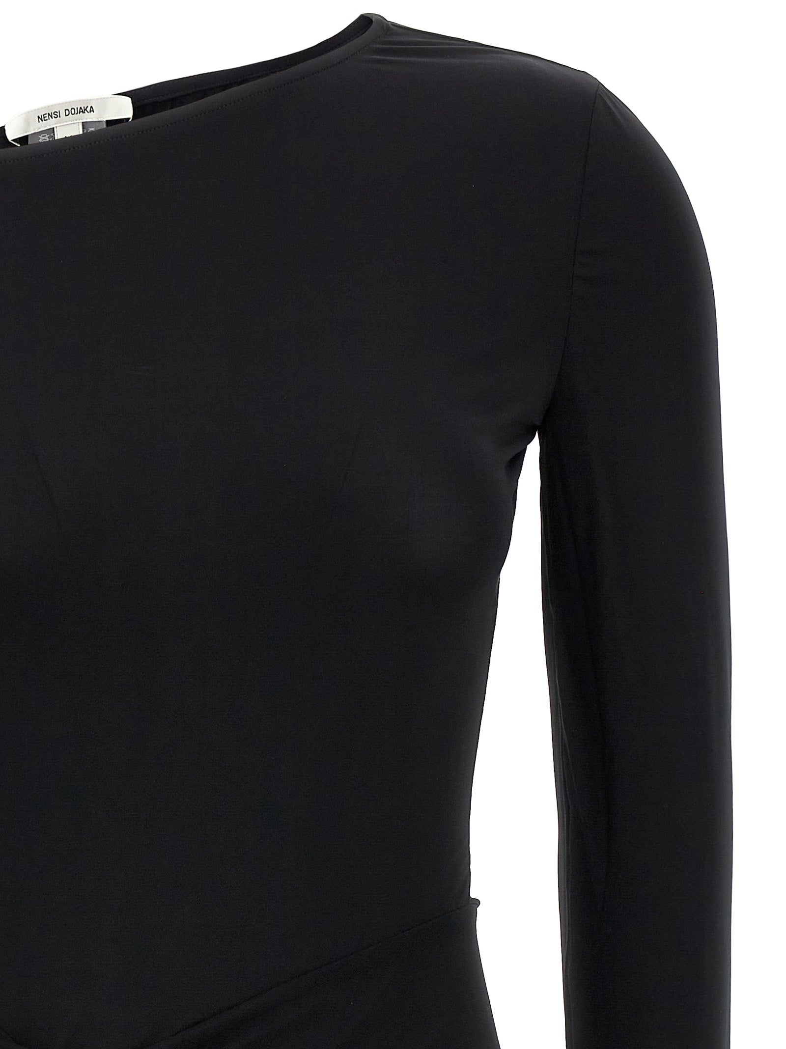 Nensi Dojaka Black Viscose Mini Skirt