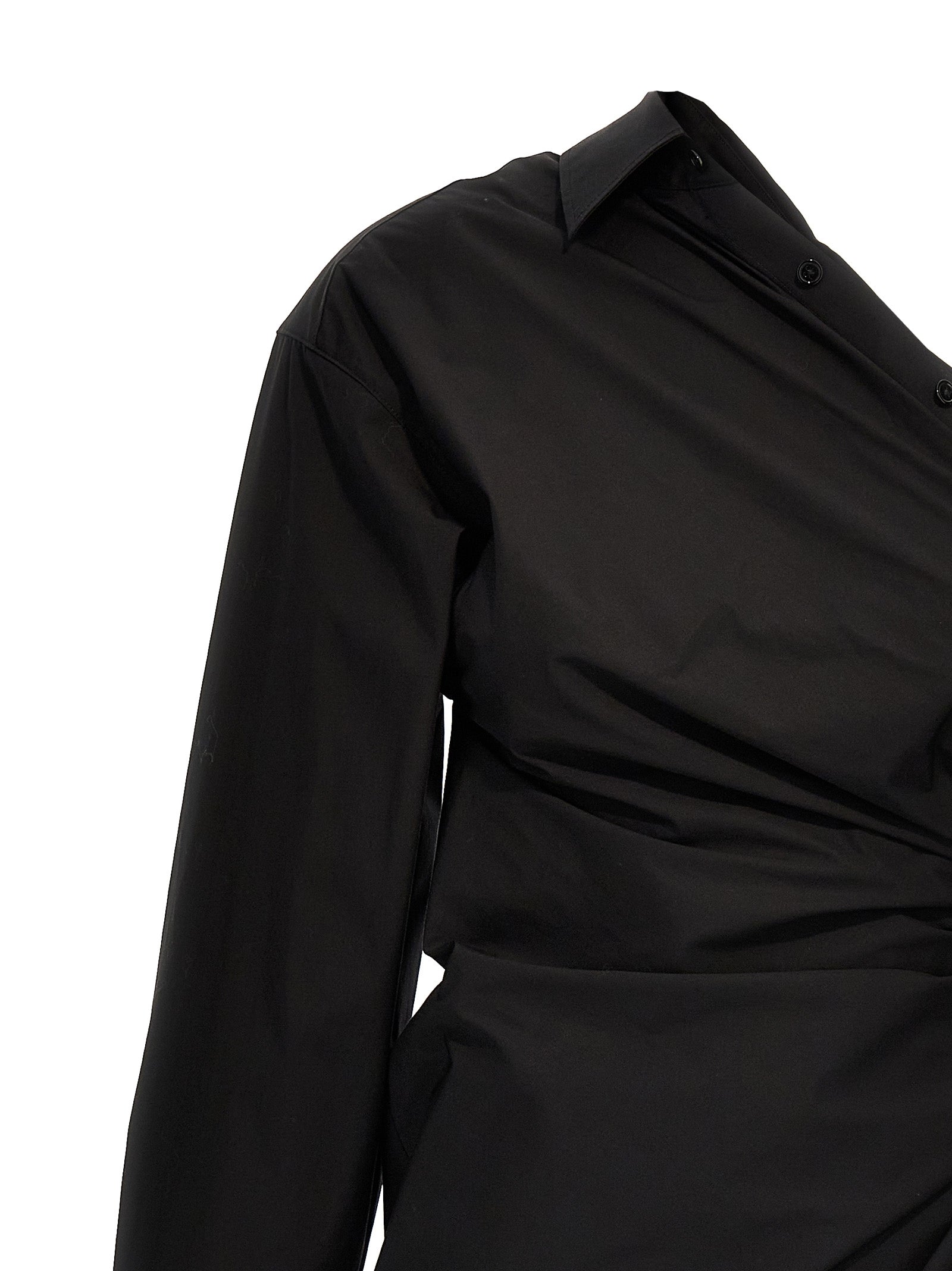 Alexander Wang Black Cotton Short Dress, Designer Couture Elegance