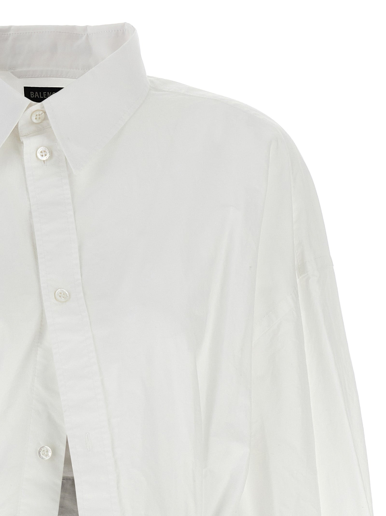 Balenciaga White Cotton Blouse - Designer Couture Elegance