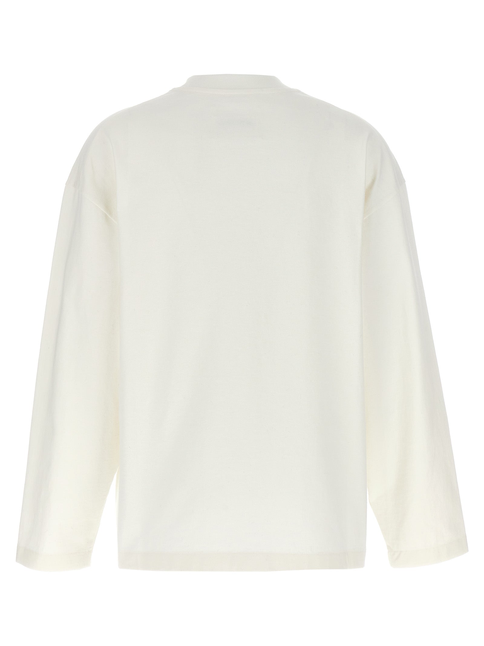 Elevate your wardrobe with the Jil Sander White Cotton Long Sleeve T-Shirt, a timeless blend of luxurious comfort and sophisticated style, crafted in Italy.