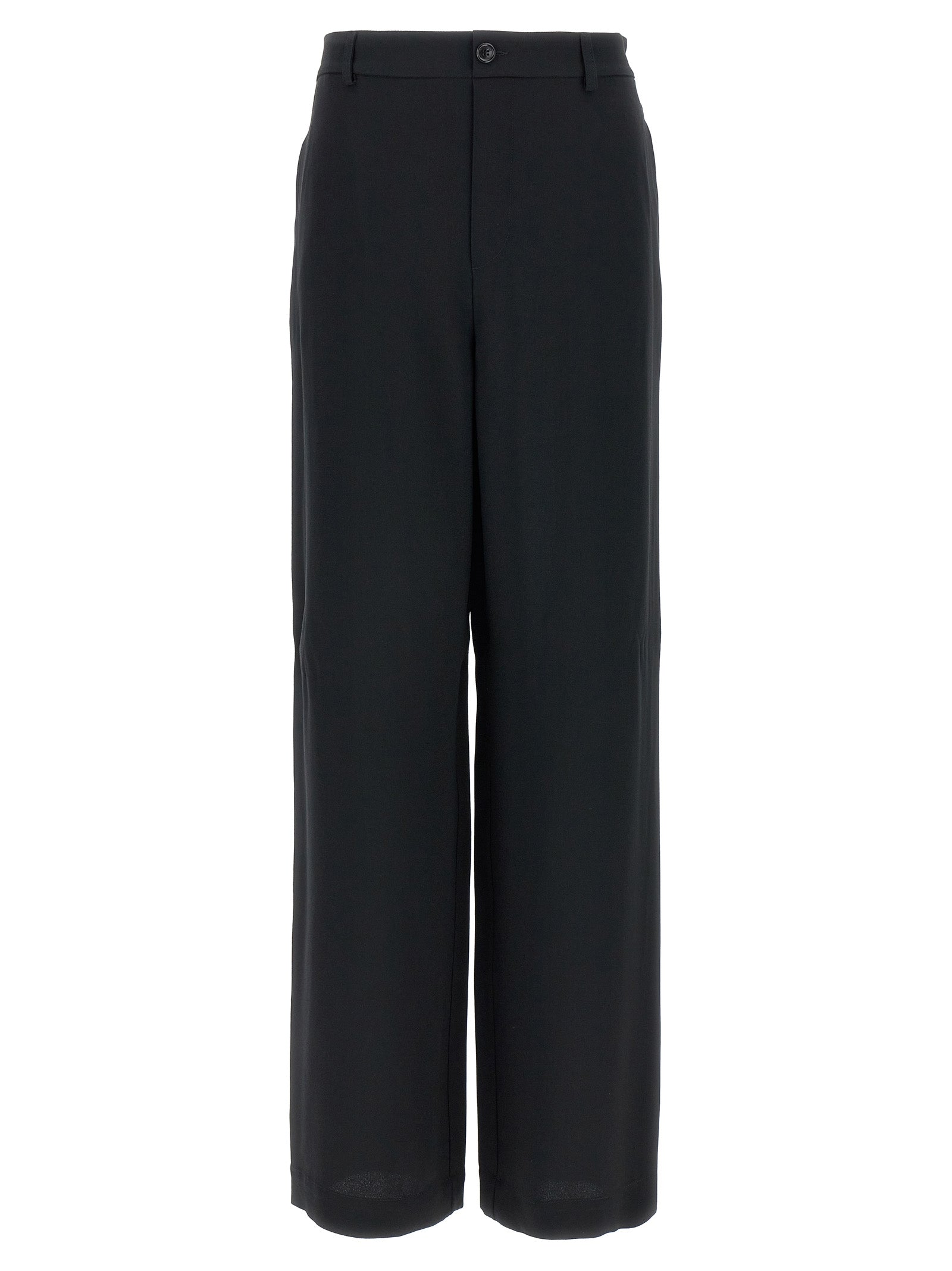 Elevate your wardrobe with Moschino Black Acetate Casual Pants, crafted in Italy from luxurious materials, embodying sophistication and timeless elegance for every occasion.
