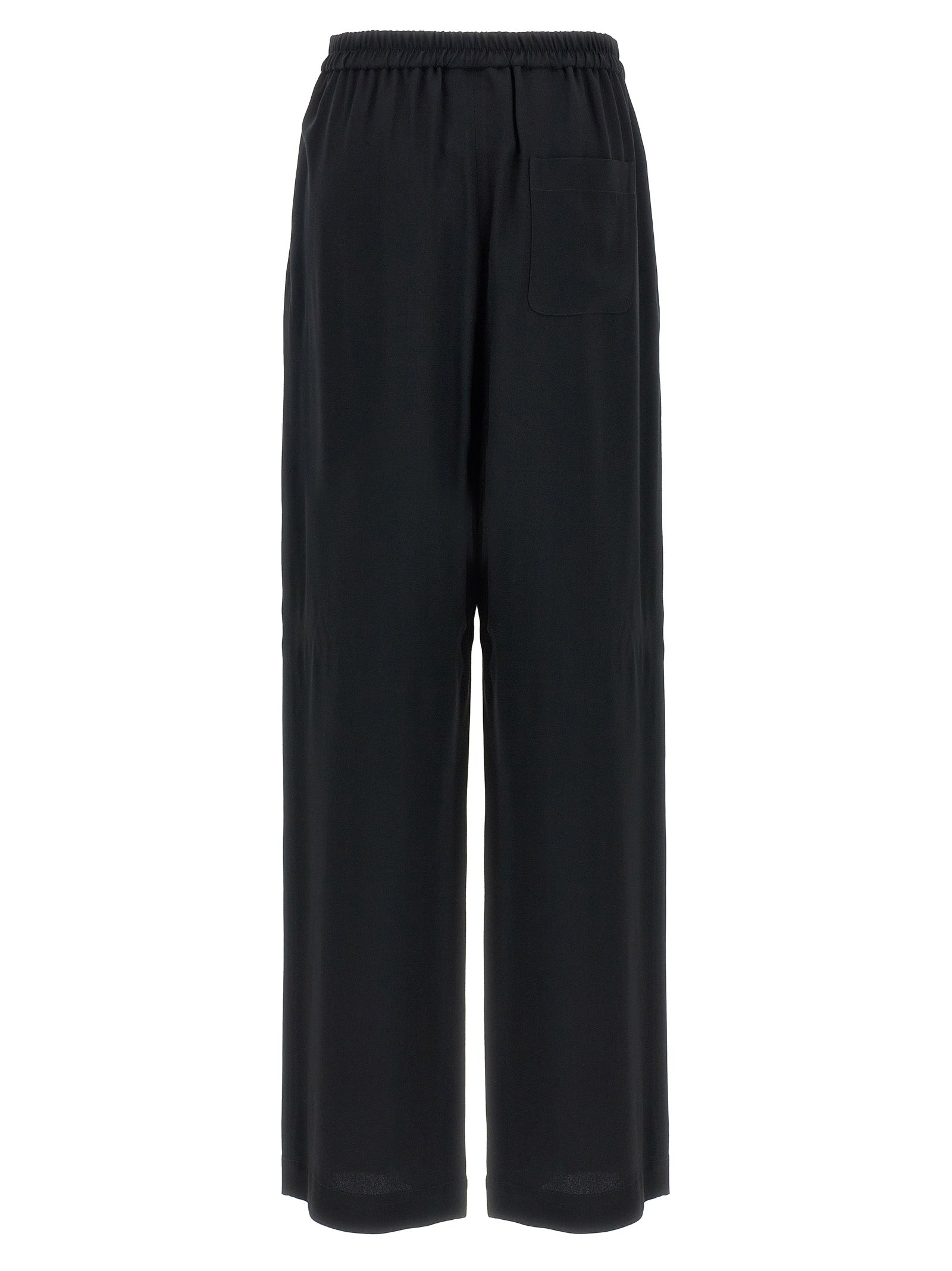 Elevate your wardrobe with Moschino Black Acetate Casual Pants, a luxurious blend of elegance and comfort, crafted in Italy for the discerning fashion connoisseur.