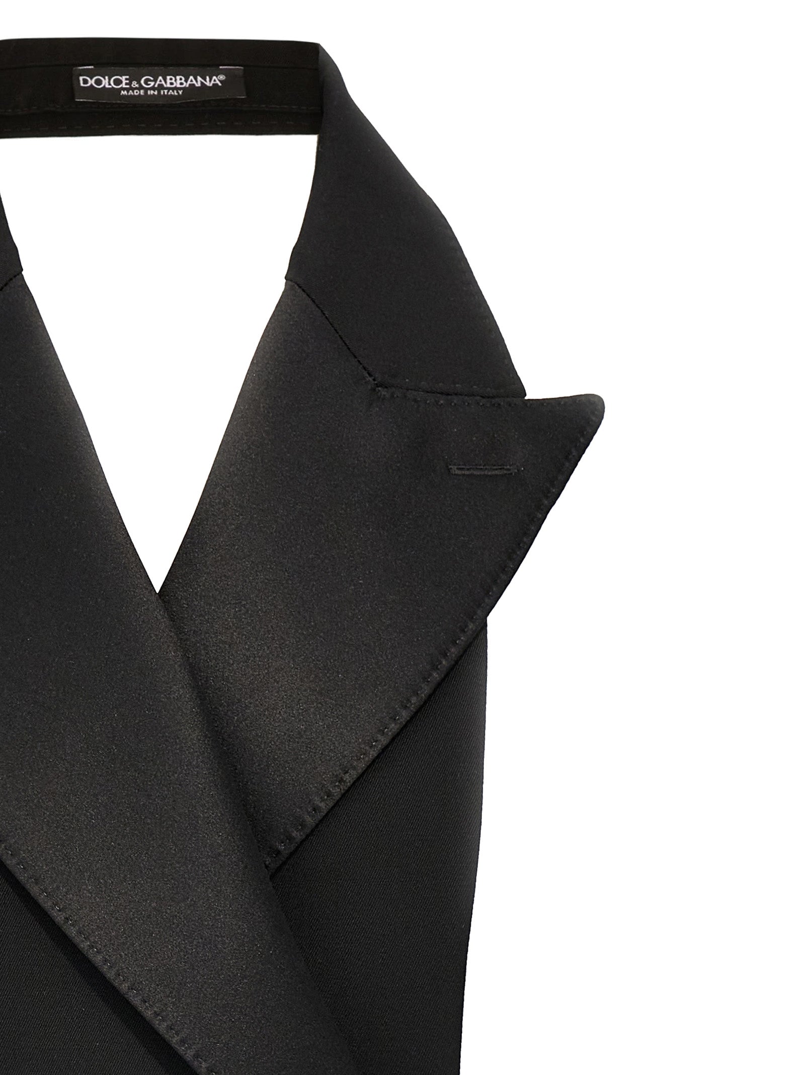 Dolce & Gabbana Black Silk Sleeveless Jacket
