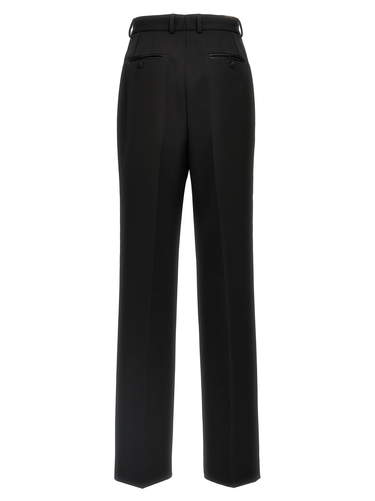 Elevate your wardrobe with the Dolce & Gabbana Black Virgin Wool Tuxedo, a masterpiece of Italian craftsmanship that embodies luxury and sophistication for any occasion.