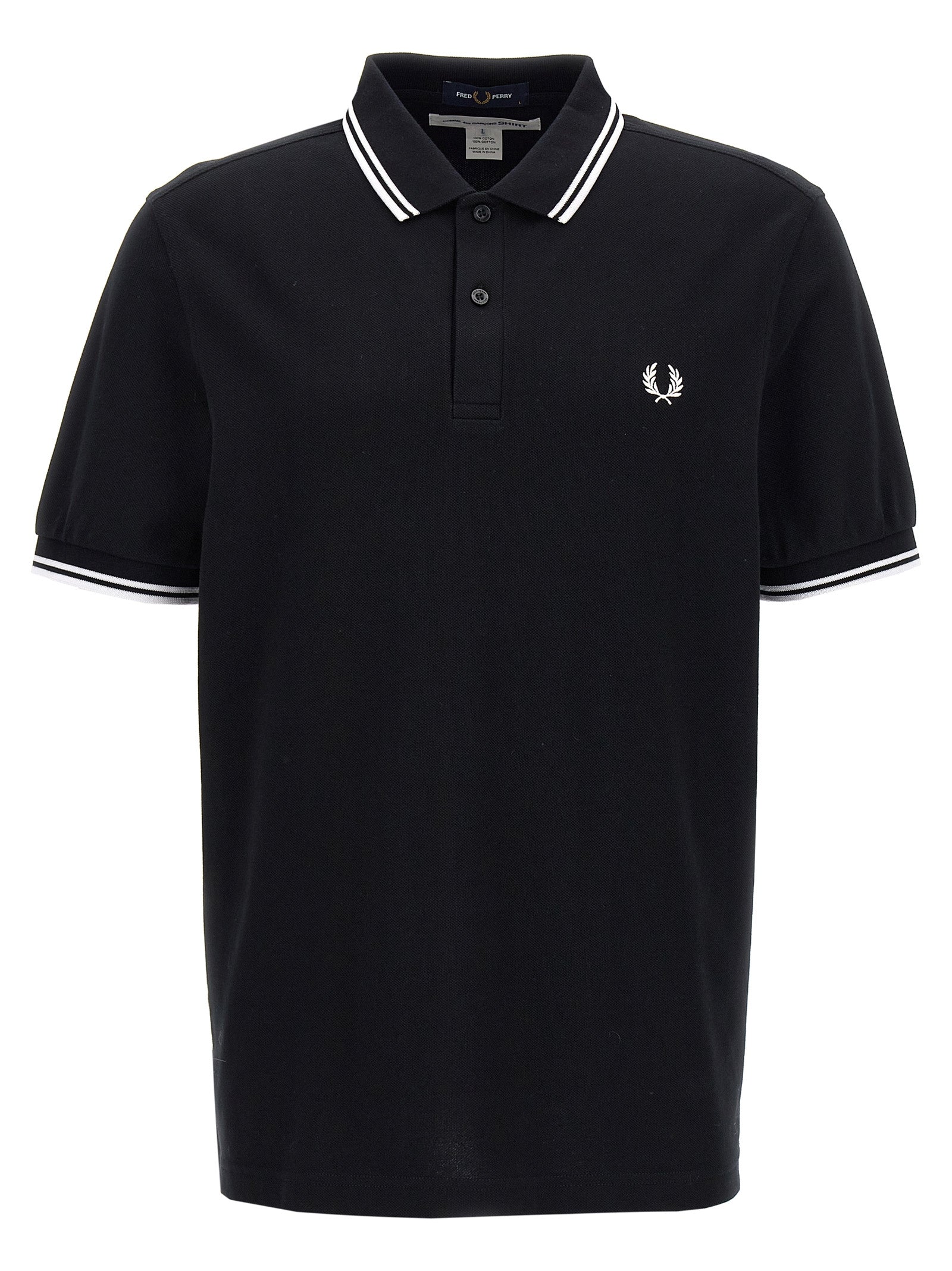 Comme Des Garçons Bicolor Cotton Polo Shirt - Designer Couture