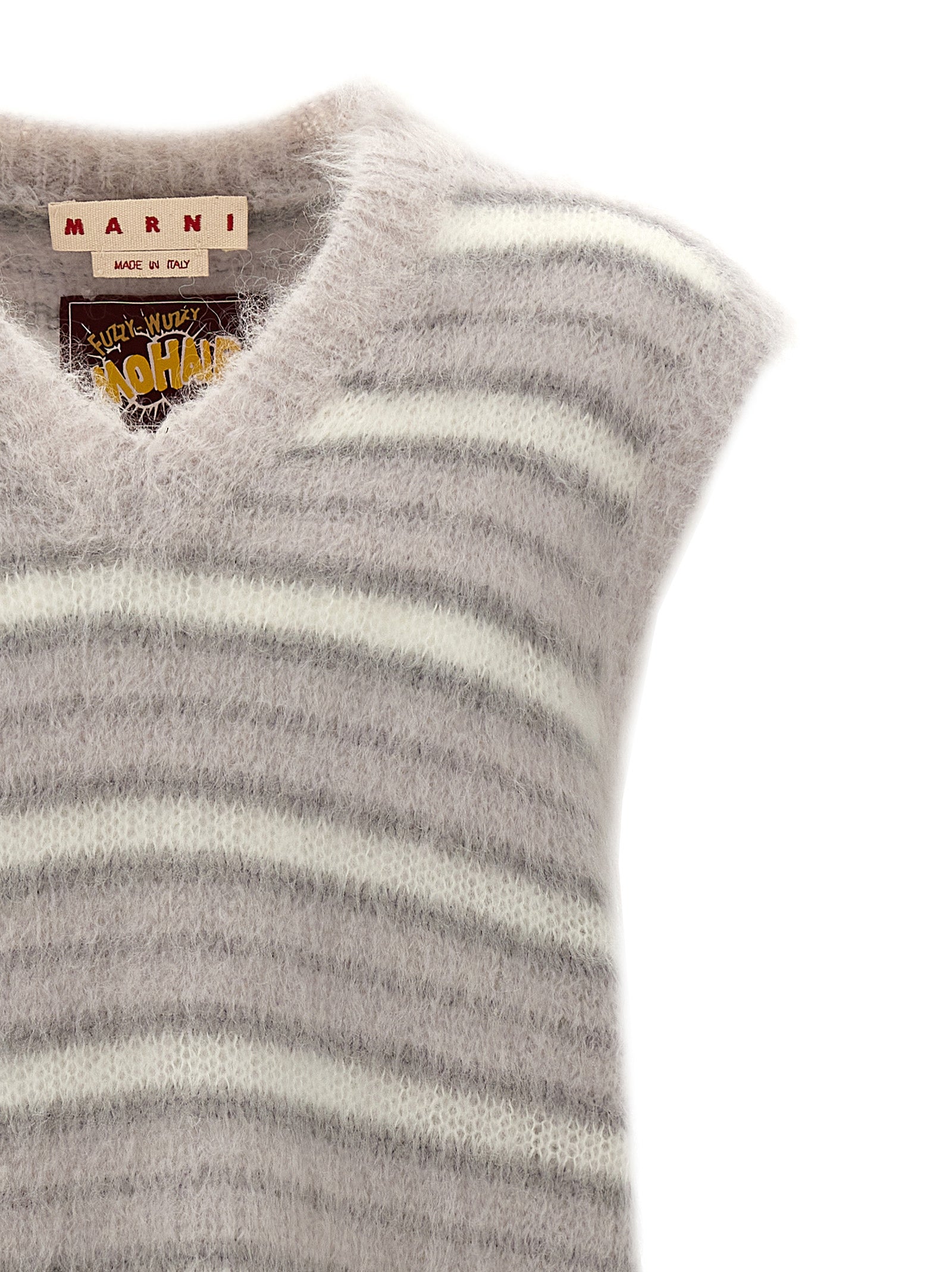 Indulge in the Marni Gray Mohair Sweatshirt, a luxurious blend of mohair and polyamide, embodying timeless elegance and sophisticated style for discerning individuals.