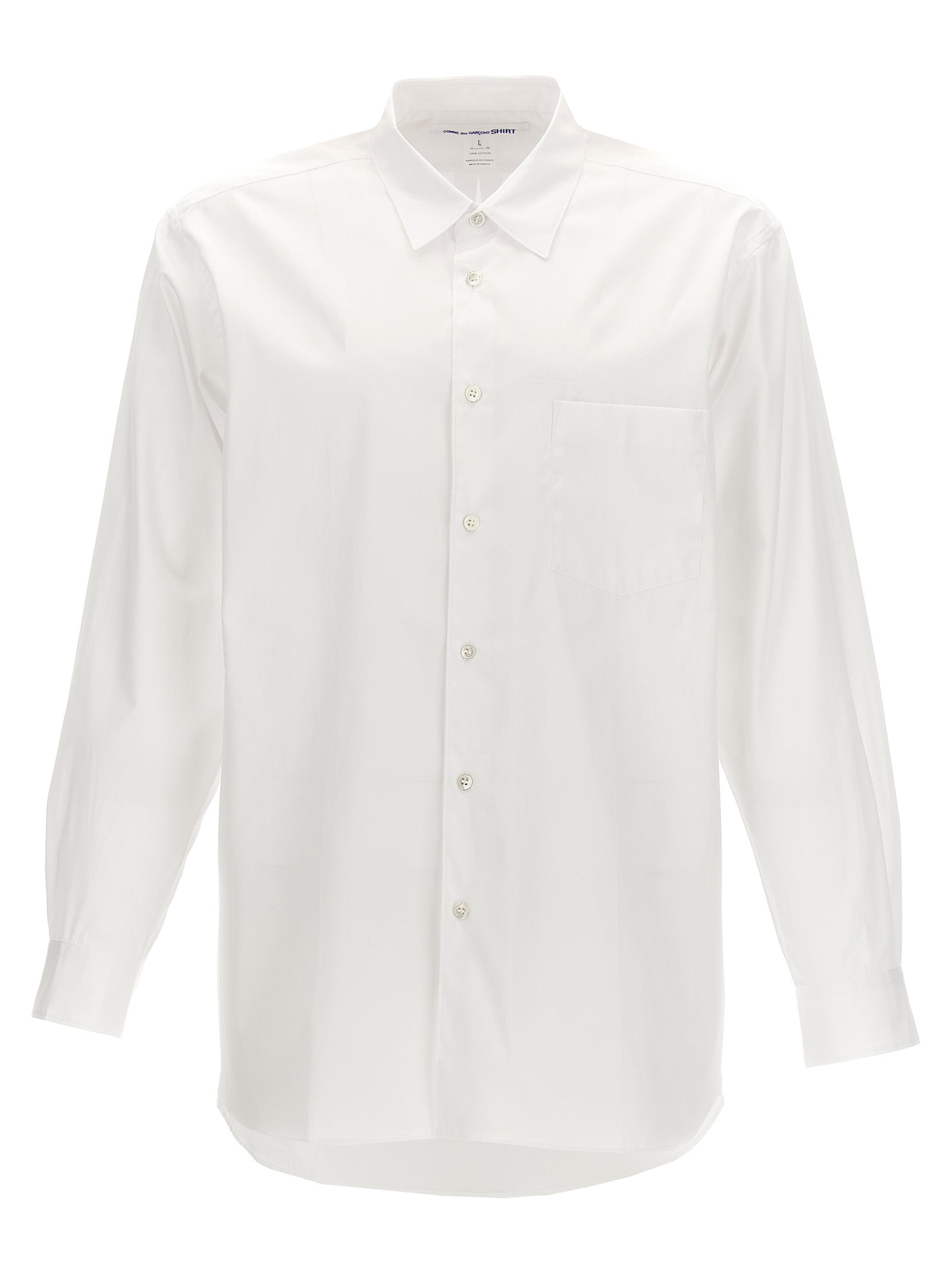 Comme Des Garçons White Cotton Blouse - Timeless Luxury Elegance