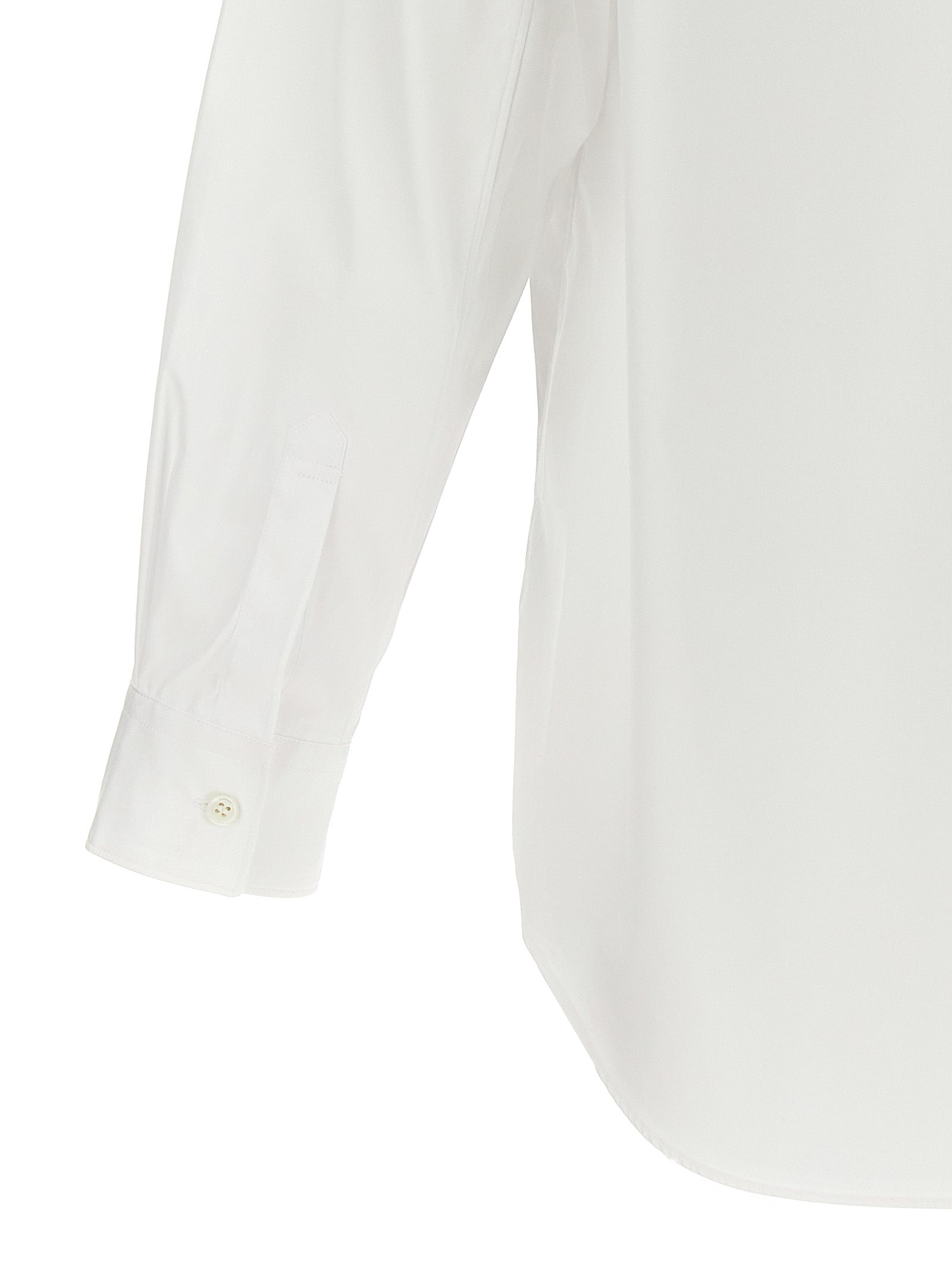 Comme Des Garçons White Cotton Blouse - Timeless Luxury Elegance