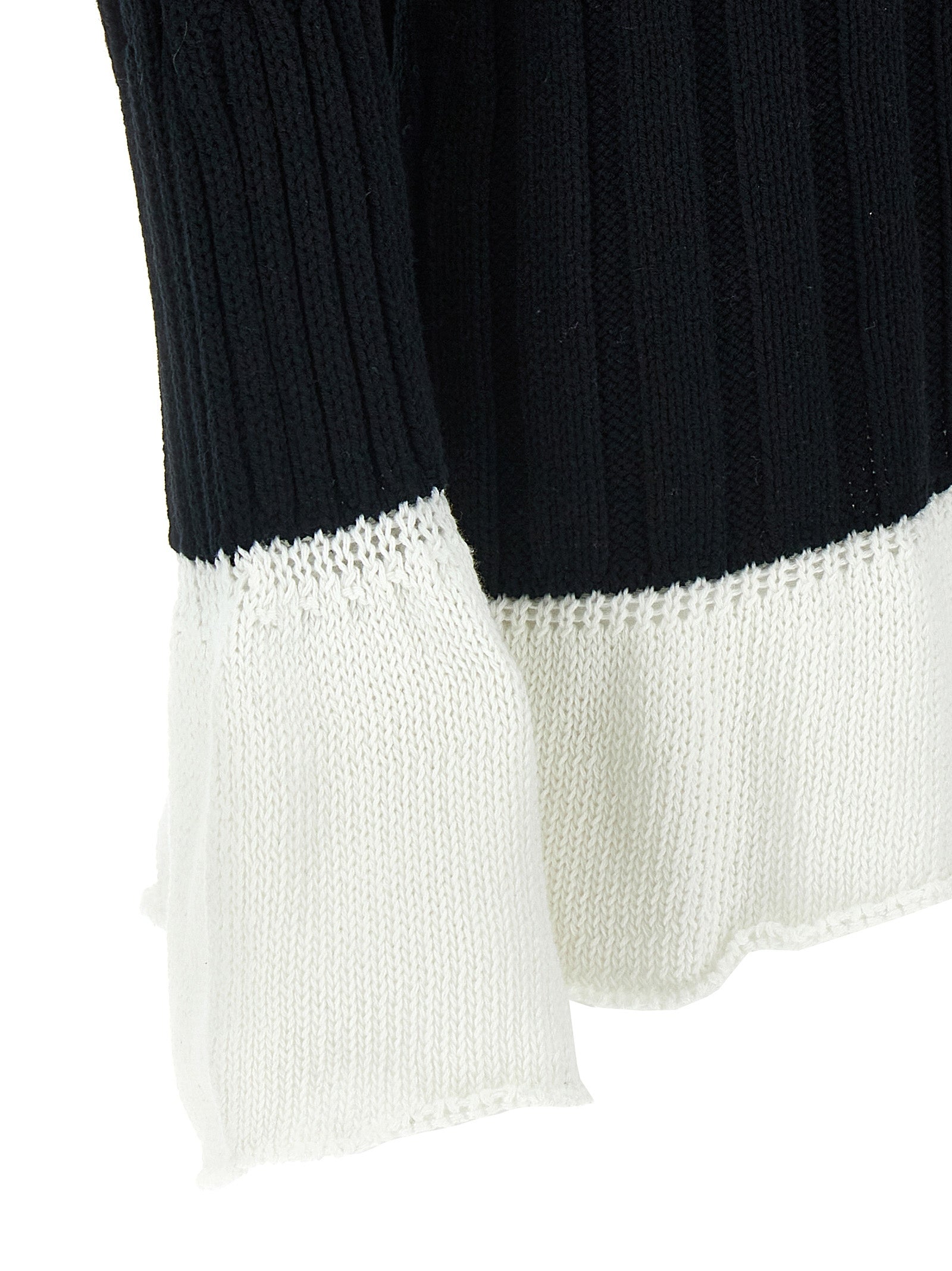 Issey Miyake Bicolor Cotton Cardigan - Artisanal Luxury Fashion