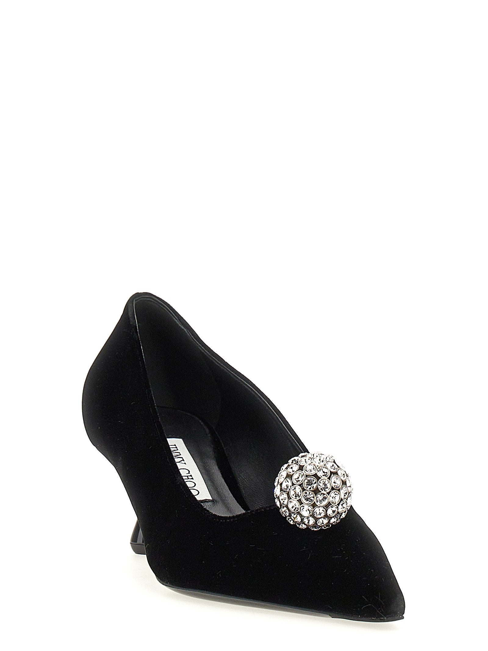 Discover the exquisite Jimmy Choo Black Textile Mid Heel Pumps from the ORB Pump 50 collection, where luxurious velvet and artisanal craftsmanship redefine elegance for every occasion.
