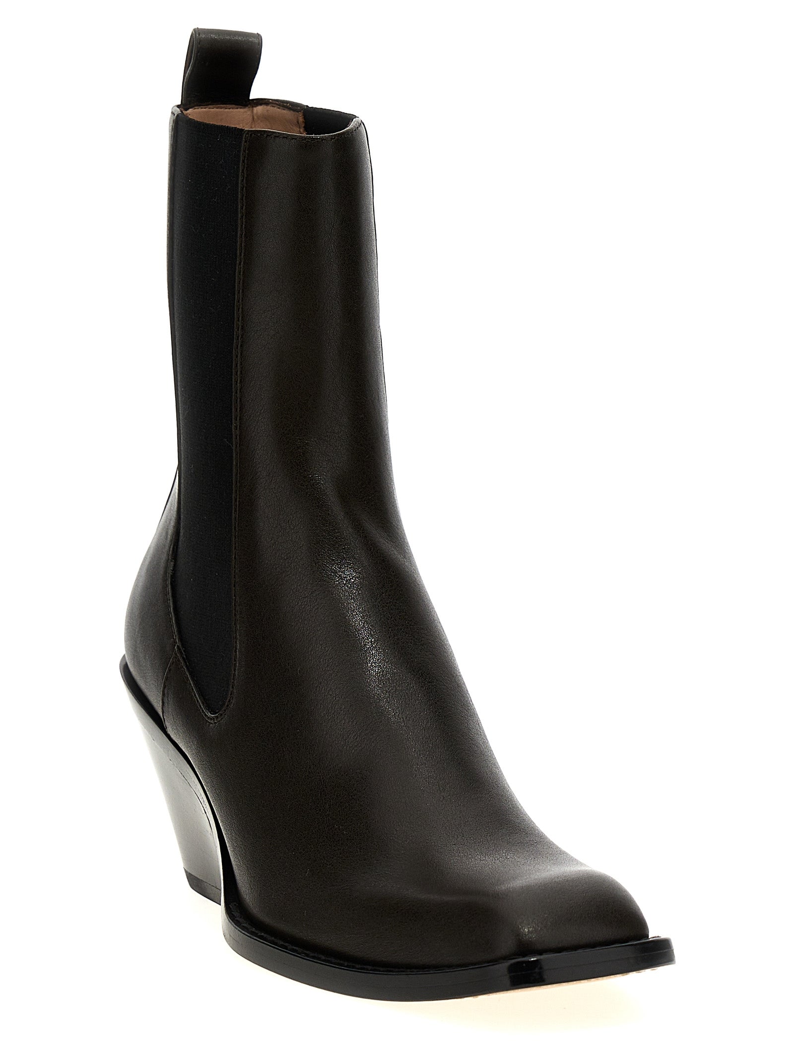 Indulge in the Khaite Brown Calfskin Chelsea Boots, where artisanal craftsmanship meets luxurious design, perfect for elevating any sophisticated ensemble.