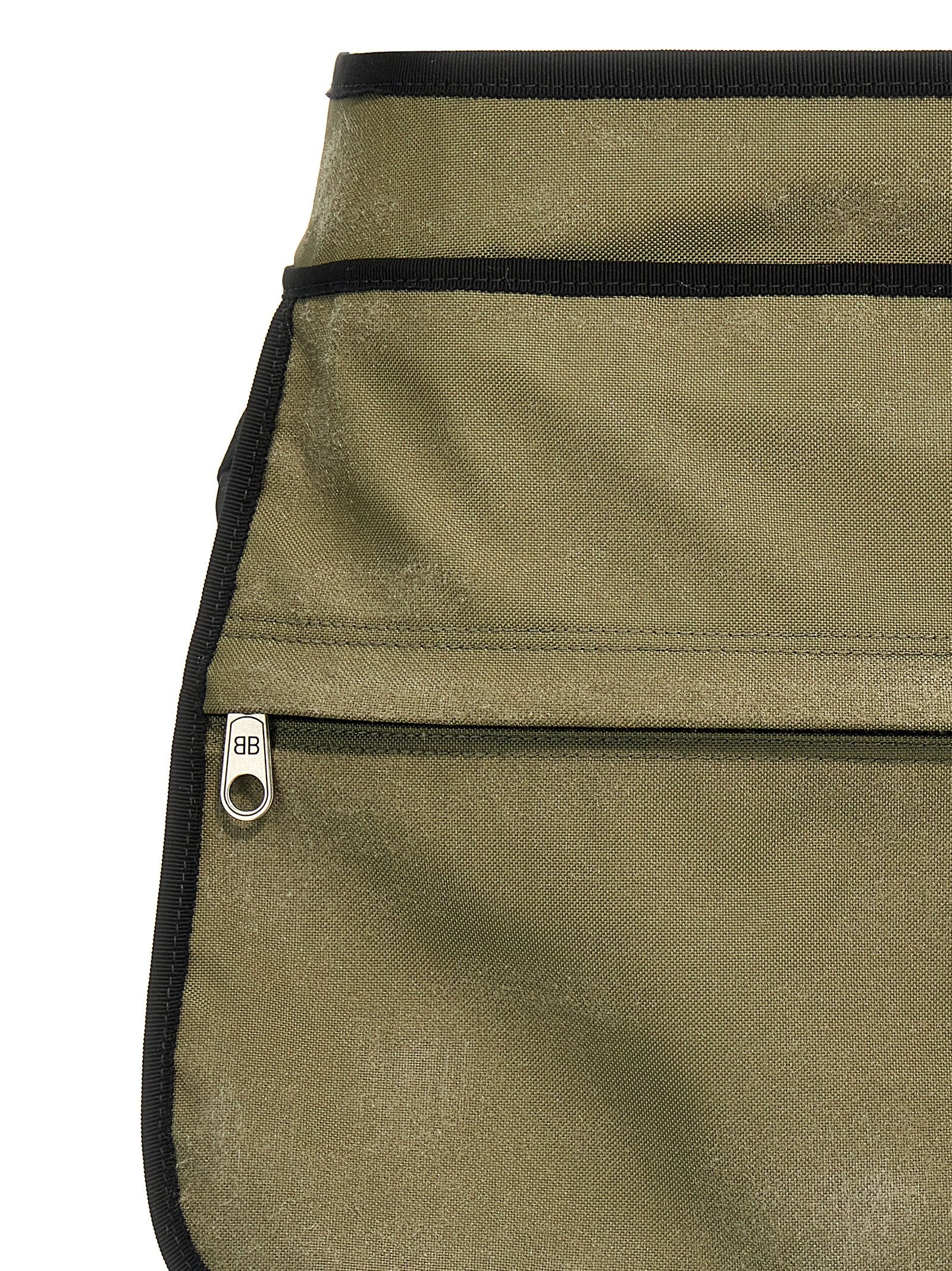 Balenciaga Bicolor Polyamide Long Skirt, Designer Couture Elegance