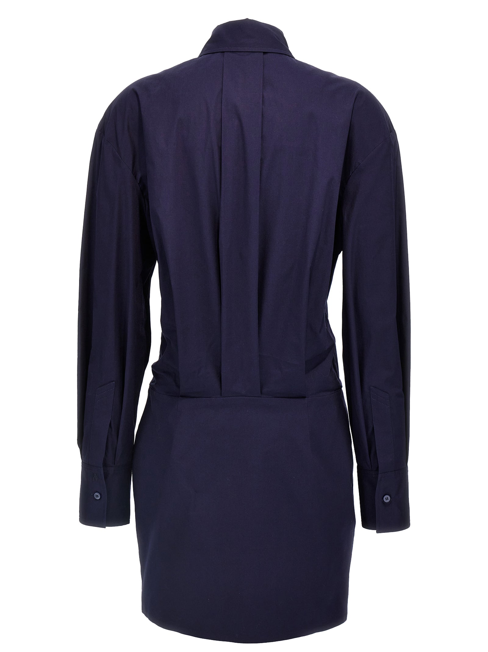 Indulge in the exquisite allure of The Attico Blue Cotton Short Dress, a masterclass in Italian craftsmanship, blending timeless elegance with modern sophistication.