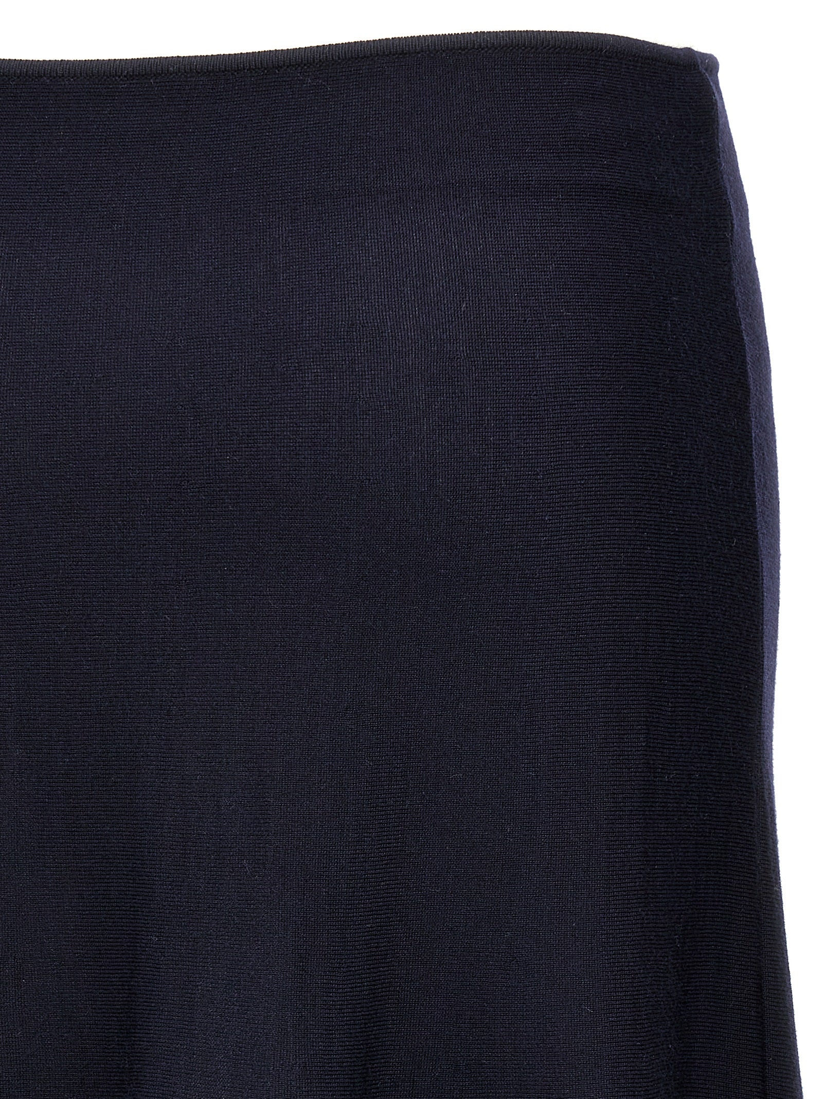 Elevate your wardrobe with KHAITE's Mayu blue wool midi skirt, a masterpiece of Italian craftsmanship that embodies elegance and versatility for the discerning individual.