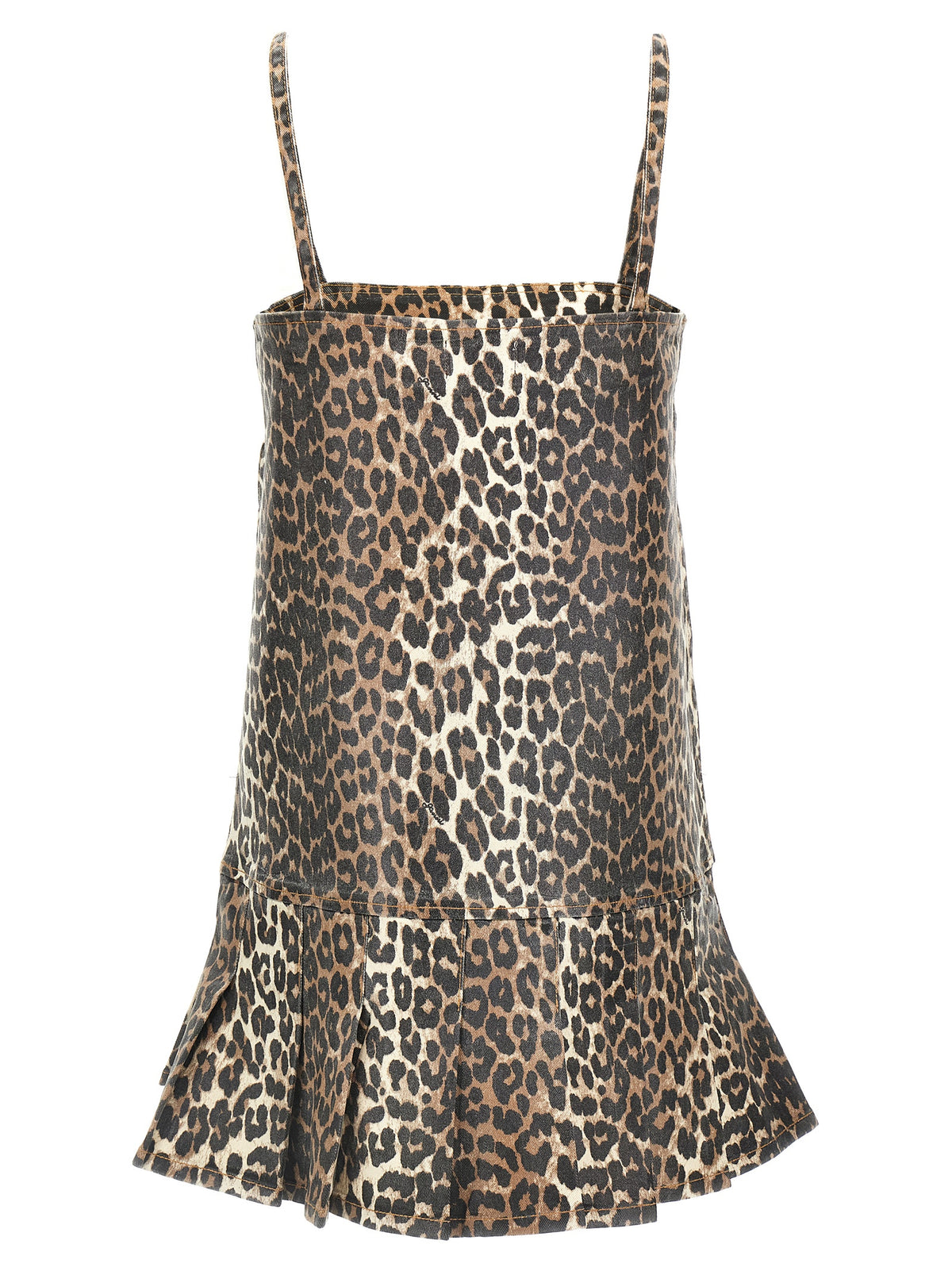 Ganni Multicolor Cotton Short Dress - Chic Sustainable Luxury