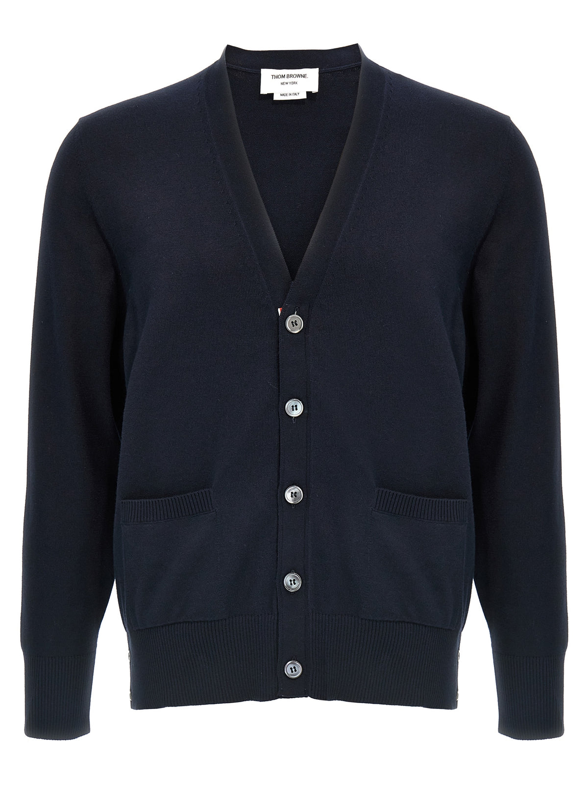 Thom Browne Blue Cotton Cardigan - Timeless Luxury Essential