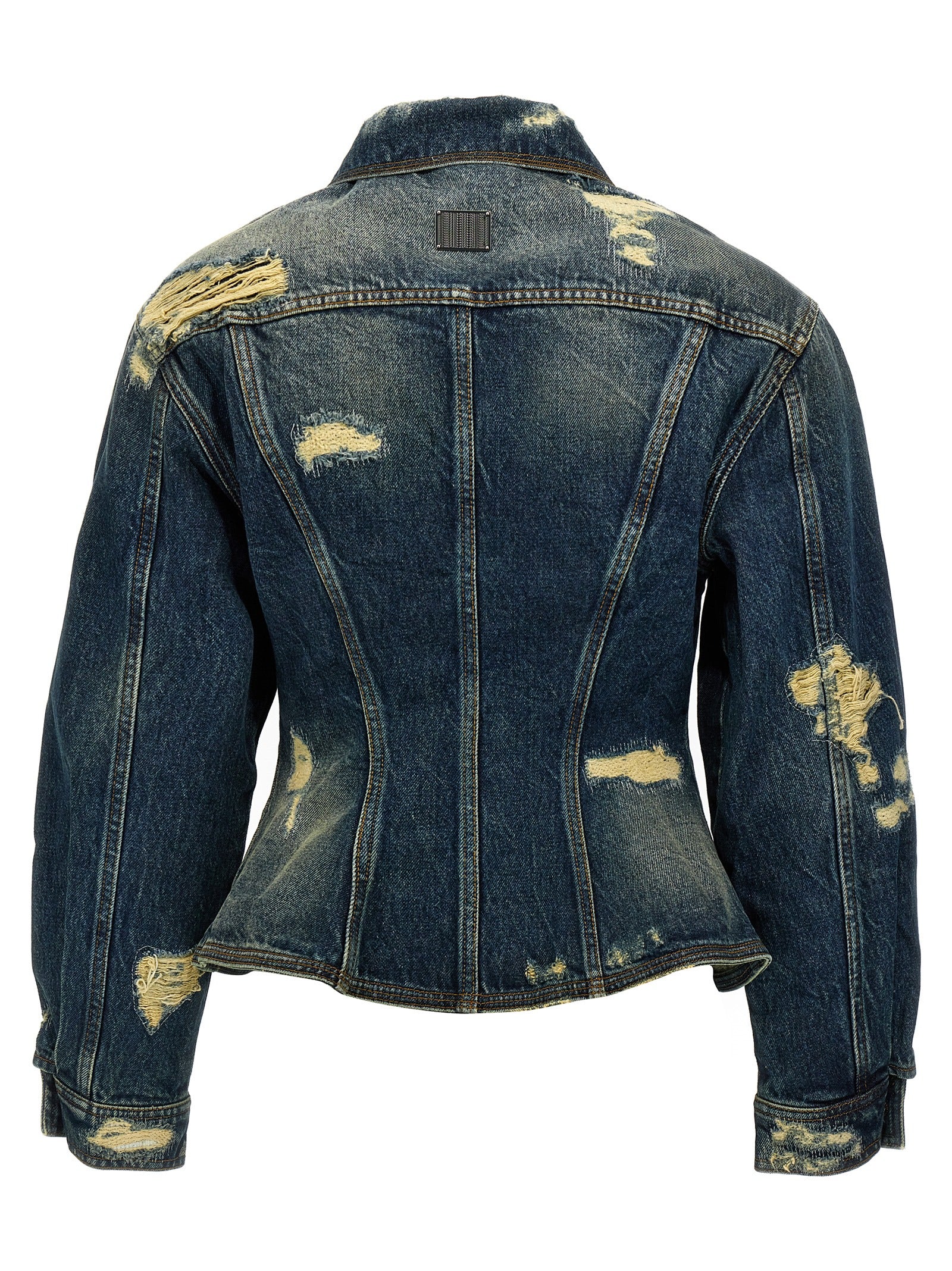 Elevate your wardrobe with the Marc Jacobs Blue Cotton Denim Jacket, a masterpiece of edgy design and luxurious craftsmanship, perfect for the modern fashion rebel.