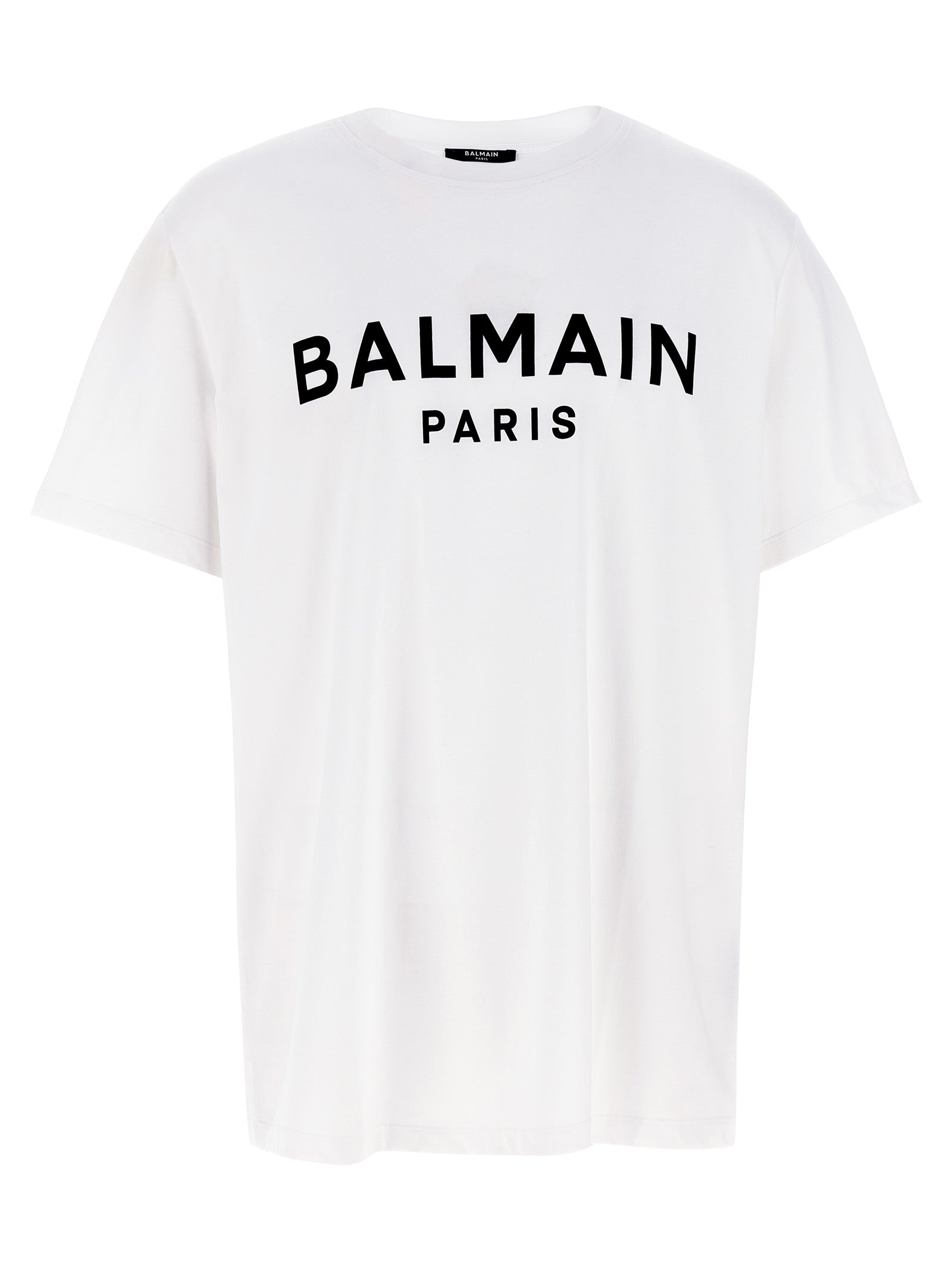 Elevate your wardrobe with the Balmain Bicolor Organic Cotton T-Shirt, a luxurious blend of sustainable style and exquisite craftsmanship, perfect for any discerning individual.