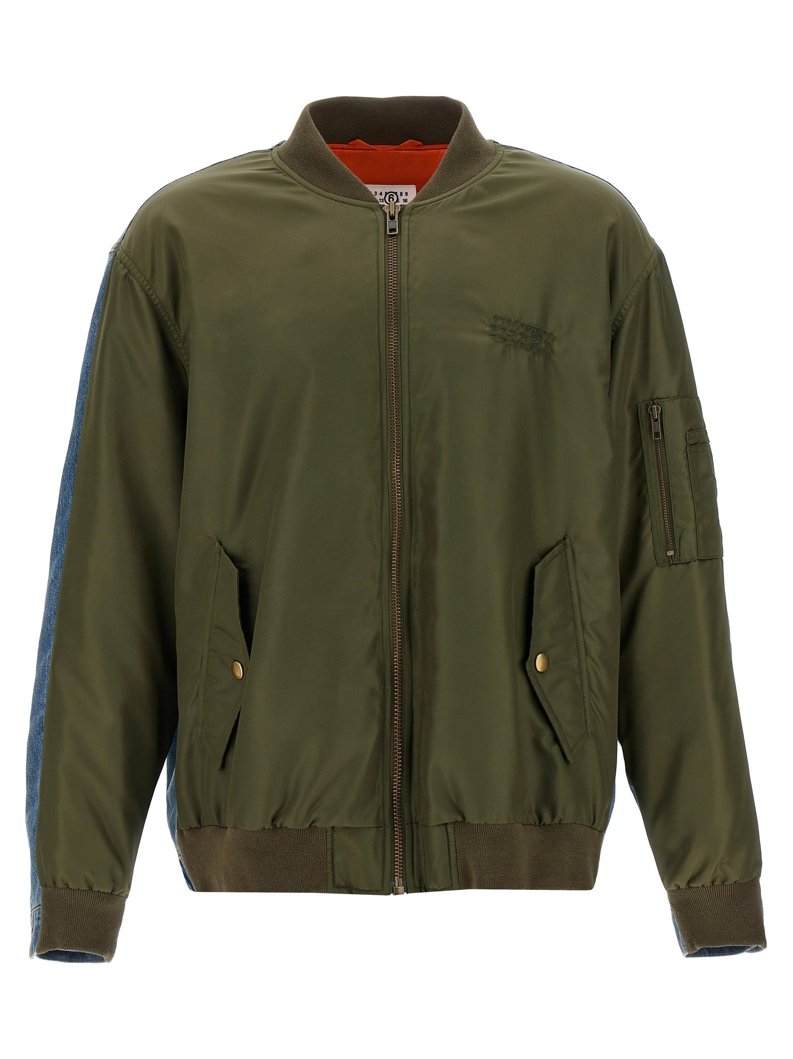 Discover the MM6 Maison Margiela Multicolor Polyamide Bomber, a luxurious statement piece crafted in Italy, blending exquisite design with timeless elegance for the discerning individual.