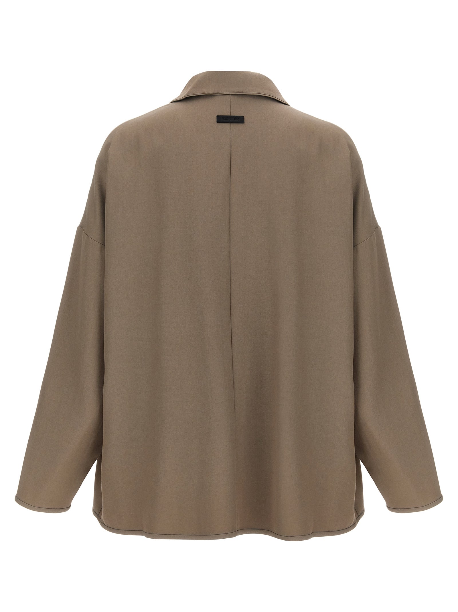 Fear Of God Beige Virgin Wool Full-Length Jacket - Timeless Elegance