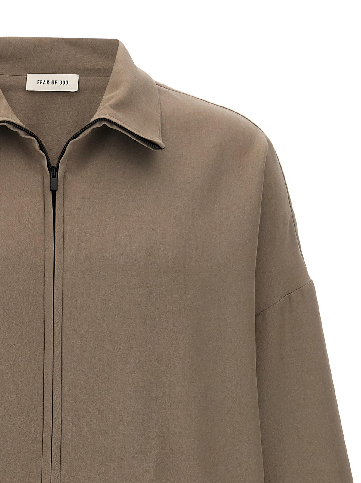 Fear Of God Beige Virgin Wool Full-Length Jacket - Luxury Redefined