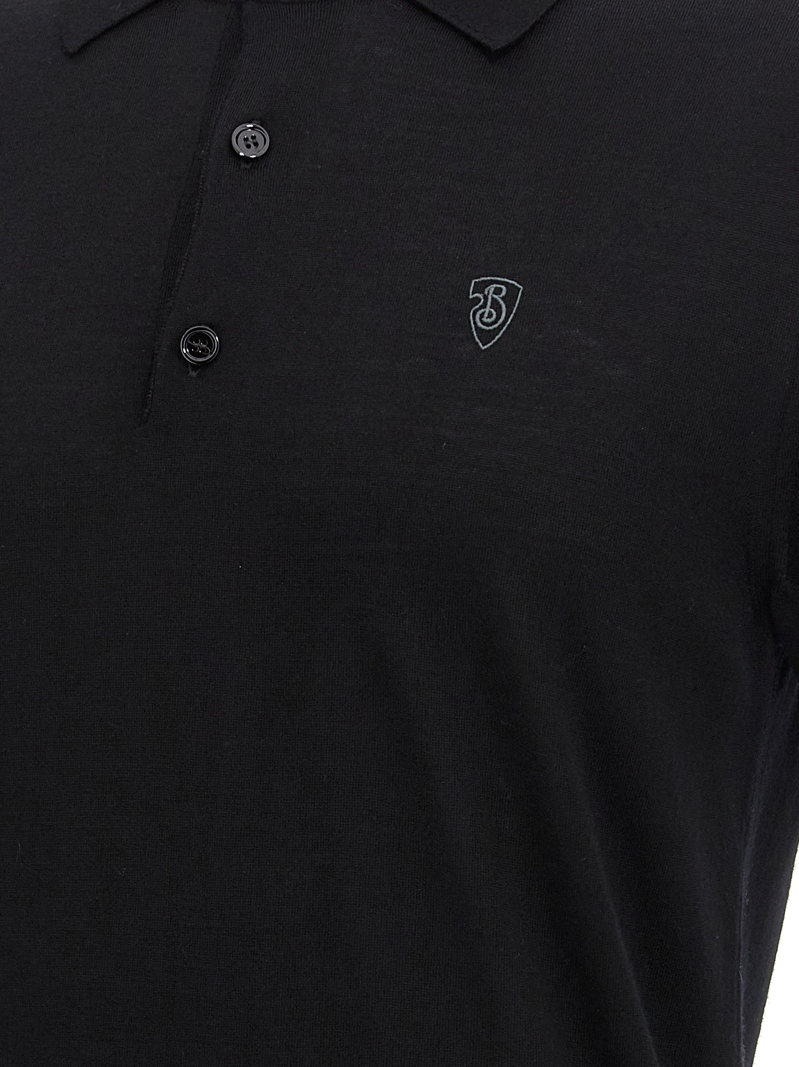 Burberry Black Wool Polo Shirt | Artisanal Luxury Fashion