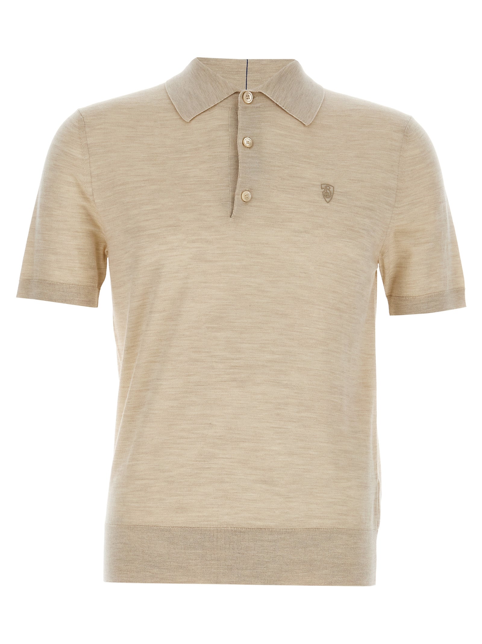 Burberry Beige Wool Polo Shirt | Designer Luxury Couture