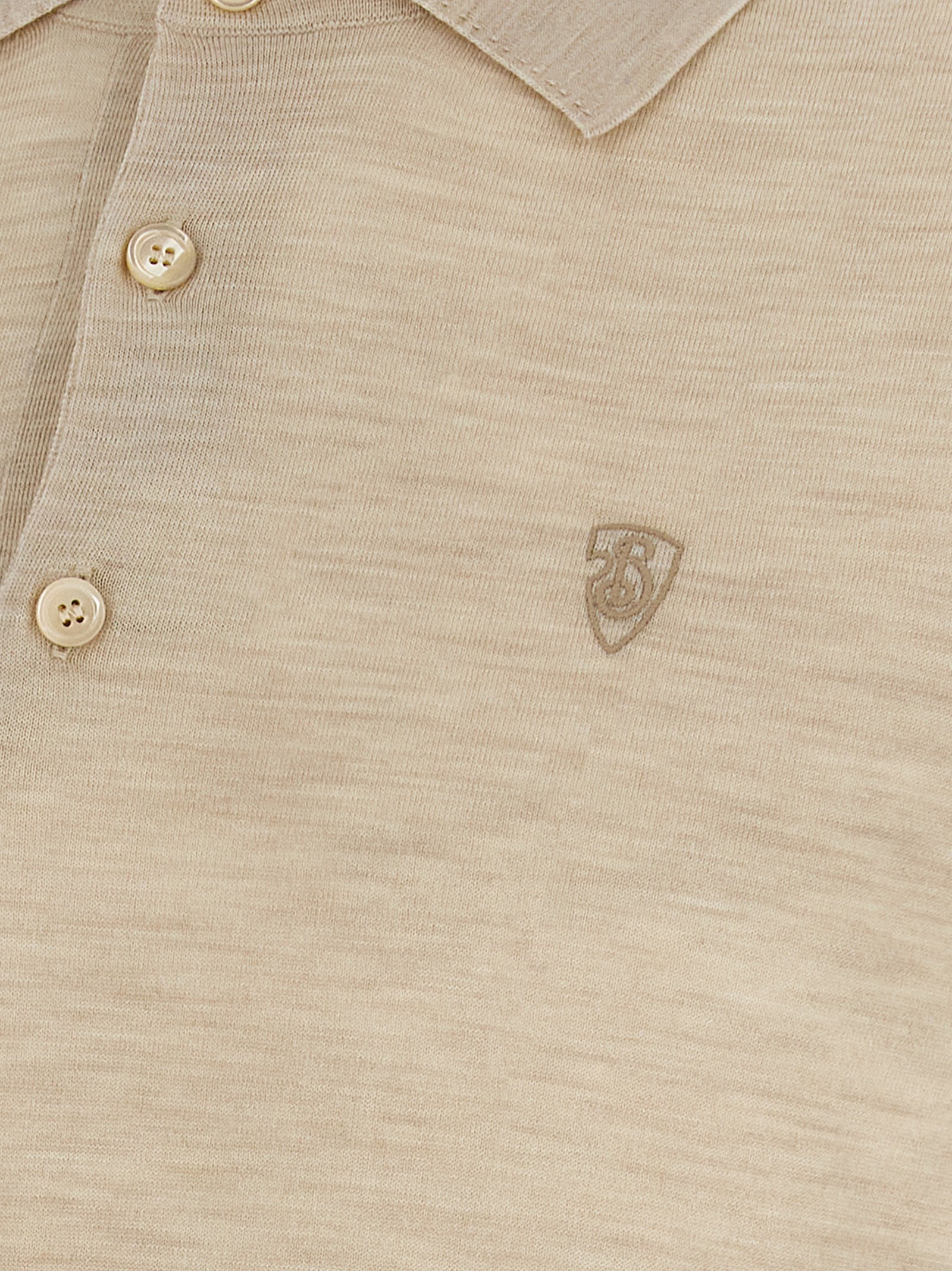 Burberry Beige Wool Polo Shirt | Designer Luxury Couture